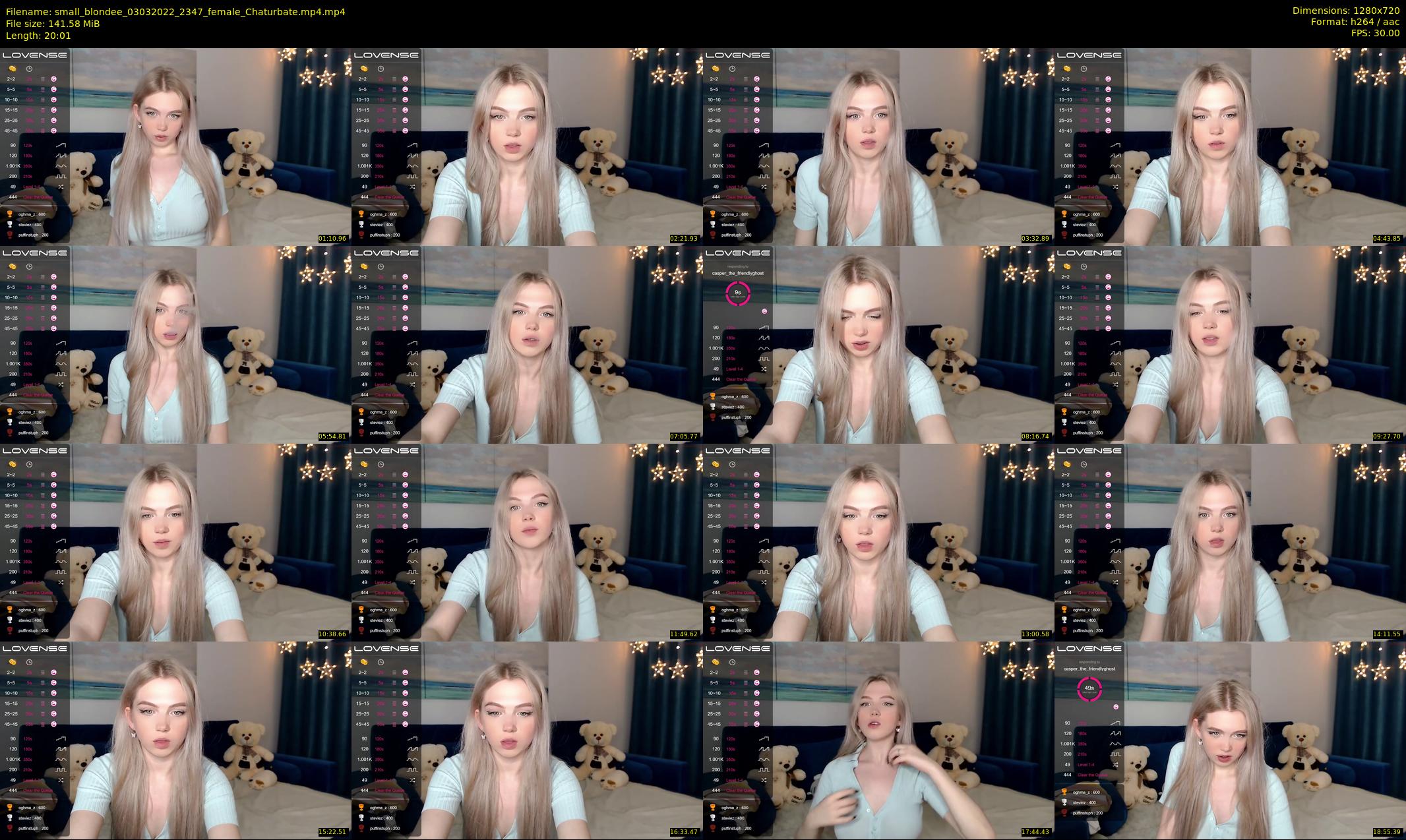 small_blondee — 21 minute Chaturbate female cam show recording, 720p, Mar 3, 2022