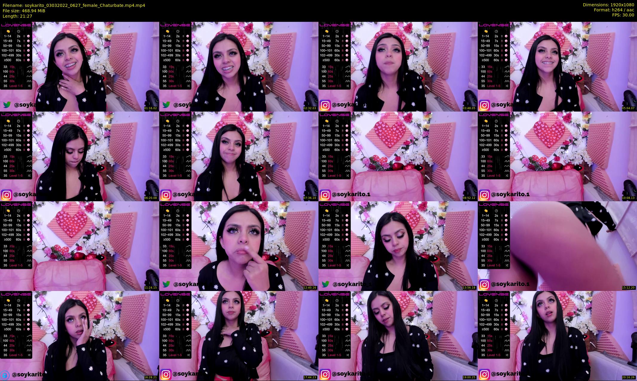 soykarito — 22 minute Chaturbate female cam show recording, 1080p, Mar 3, 2022