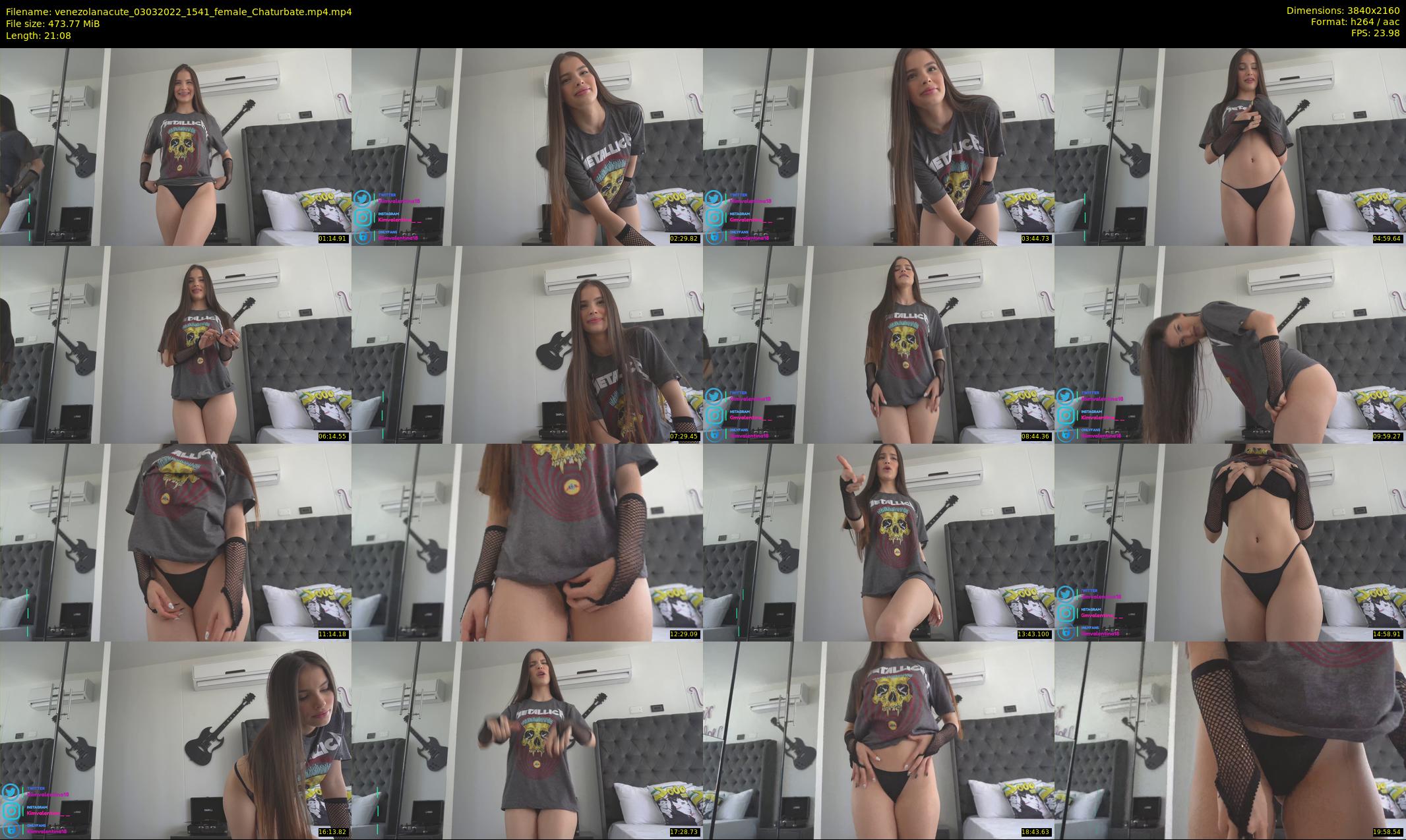 venezolanacute — 22 minute Chaturbate female cam show recording, 4K, Mar 3, 2022