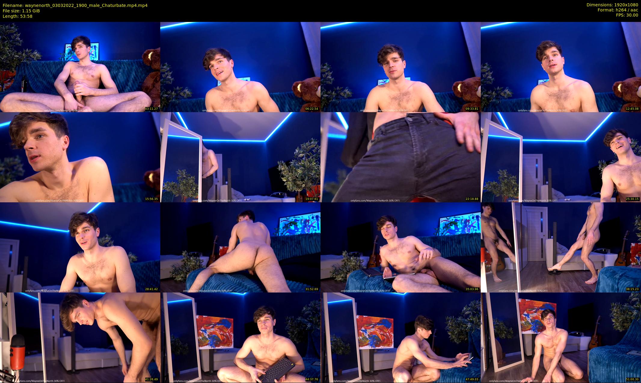 waynenorth — 54 minute Chaturbate male cam show recording, 1080p, Mar 3, 2022