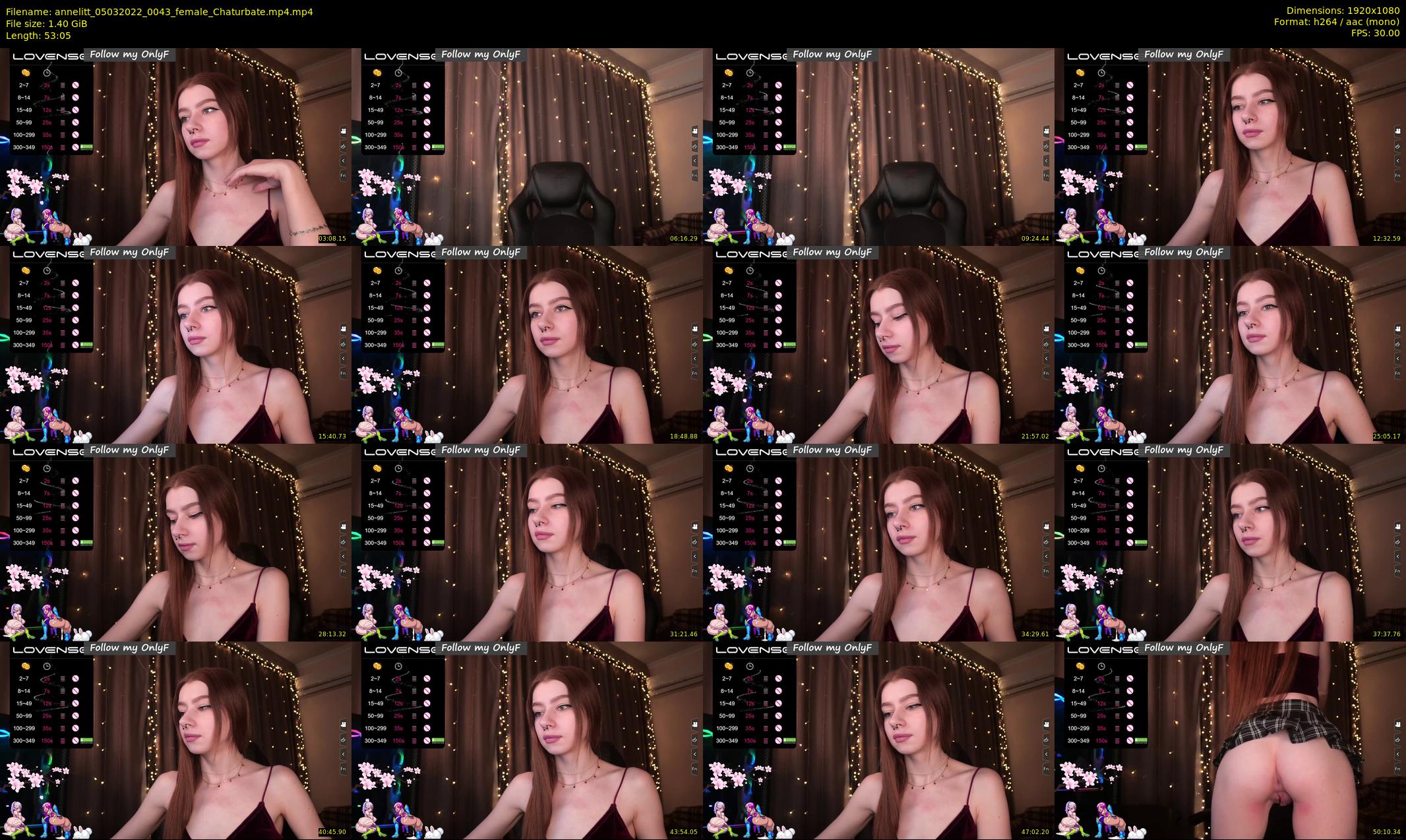 annelitt — 54 minute Chaturbate female cam show recording, 1080p, Mar 5, 2022