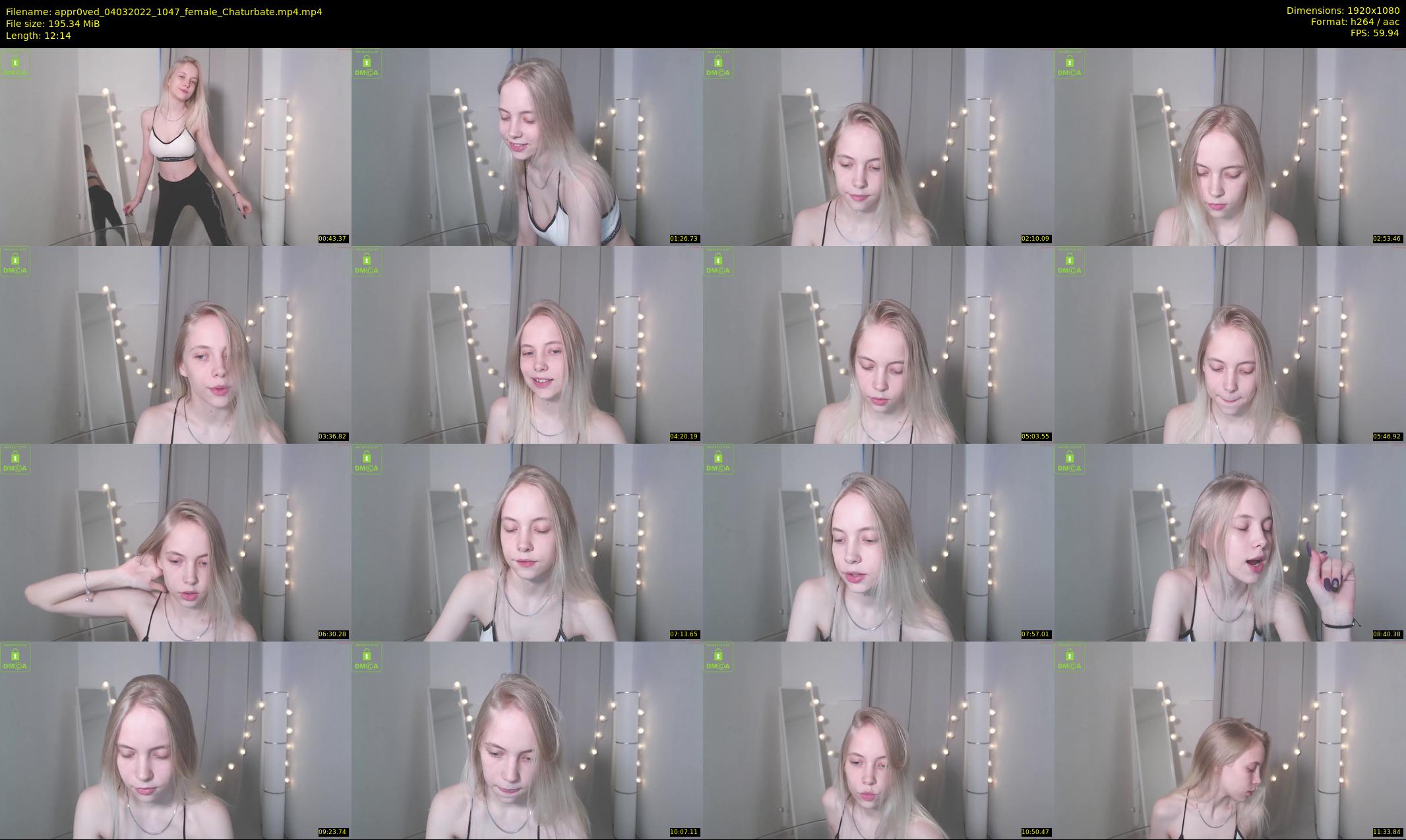 appr0ved — 13 minute Chaturbate female cam show recording, 1080p, Mar 4, 2022