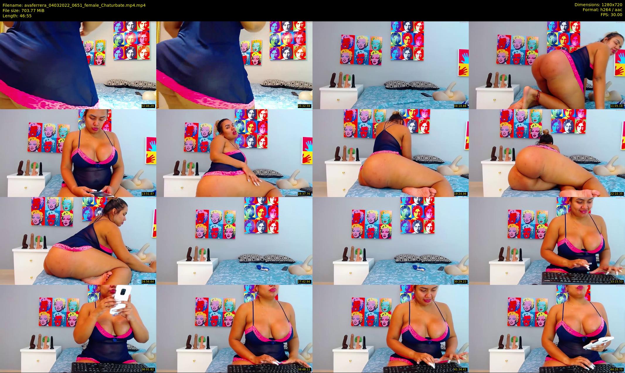 avaferrera — 47 minute Chaturbate female cam show recording, 720p, Mar 4, 2022