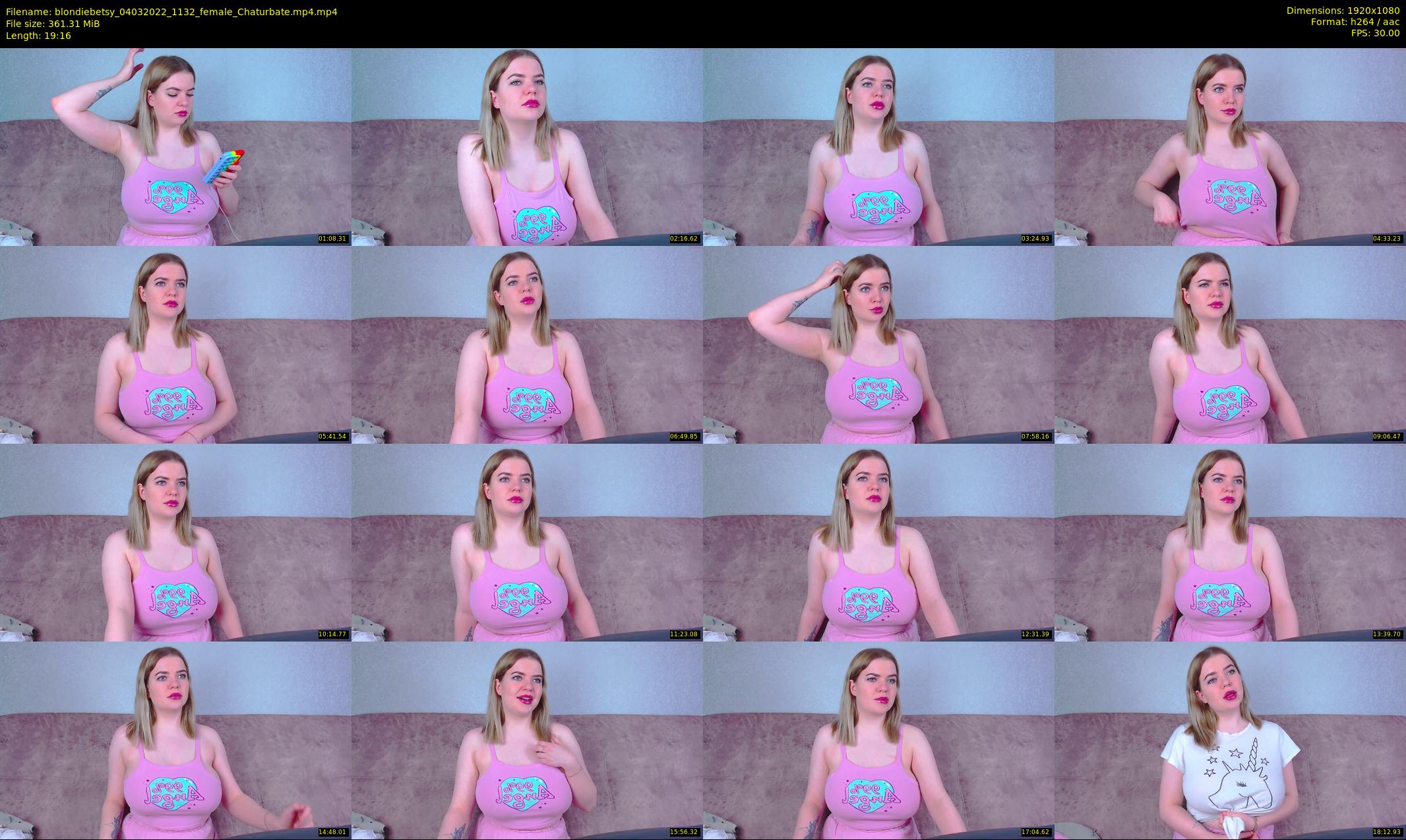 blondiebetsy — 20 minute Chaturbate female cam show recording, 1080p, Mar 4, 2022
