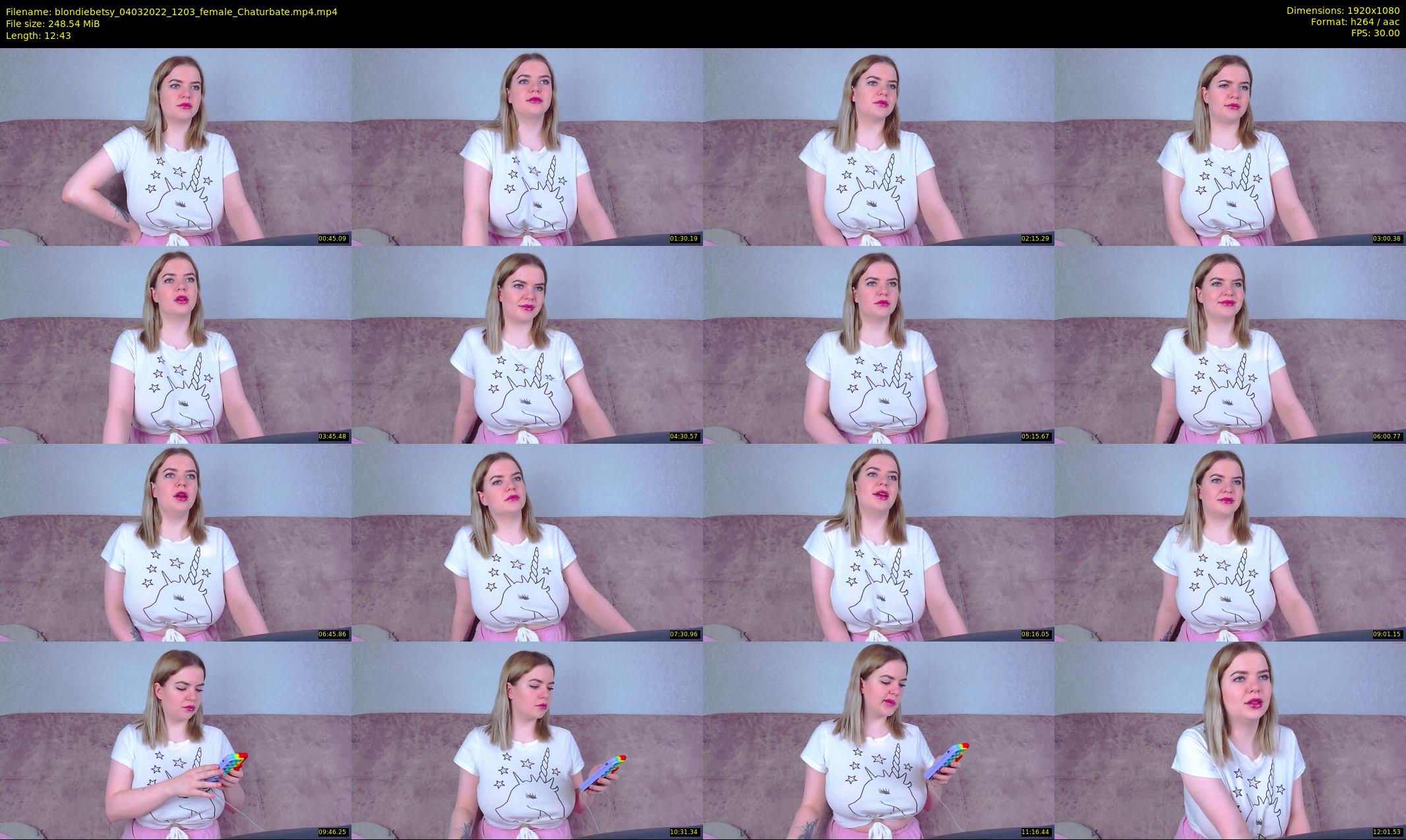 blondiebetsy — 13 minute Chaturbate female cam show recording, 1080p, Mar 4, 2022