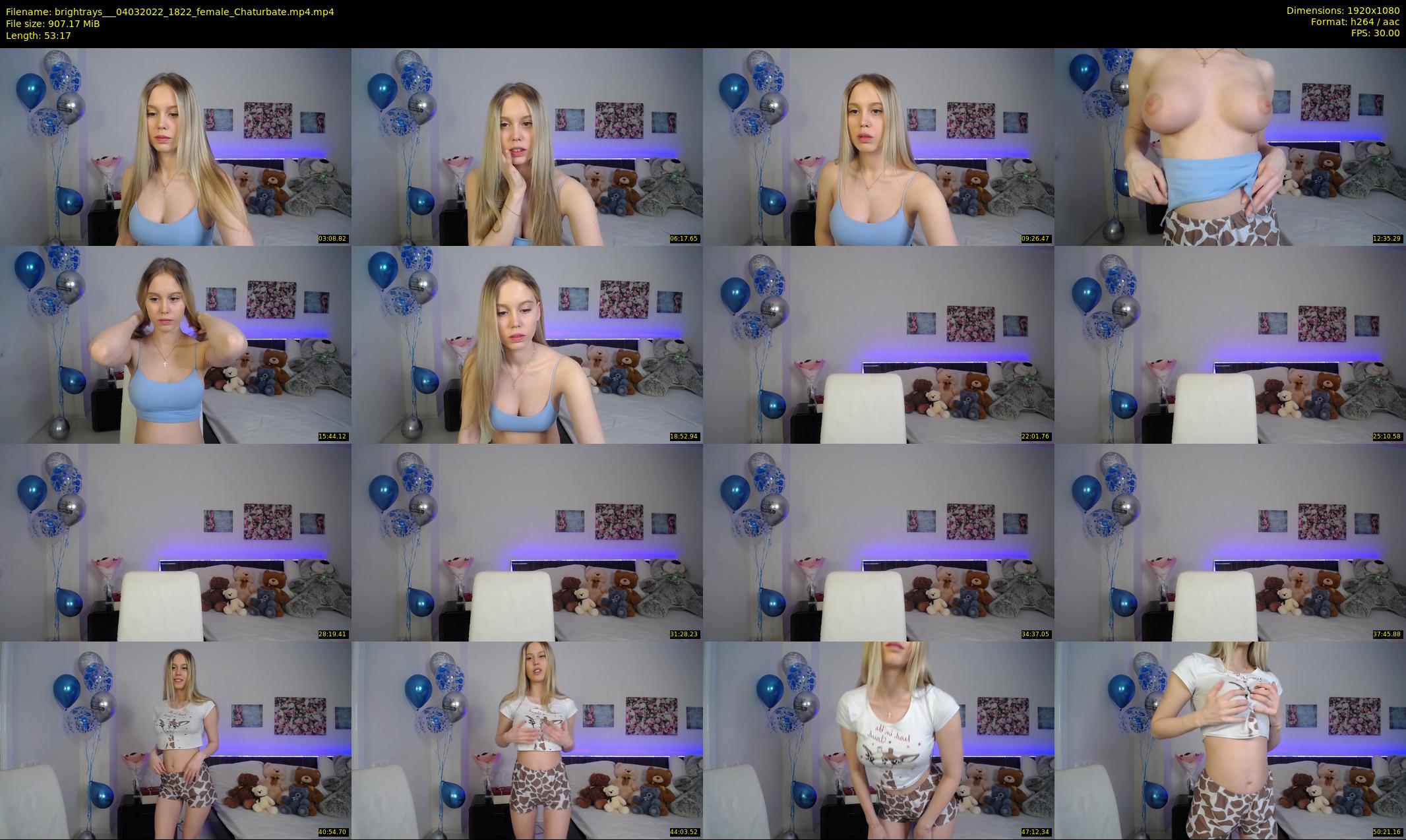 brightrays__ — 54 minute Chaturbate female cam show recording, 1080p, Mar 4, 2022