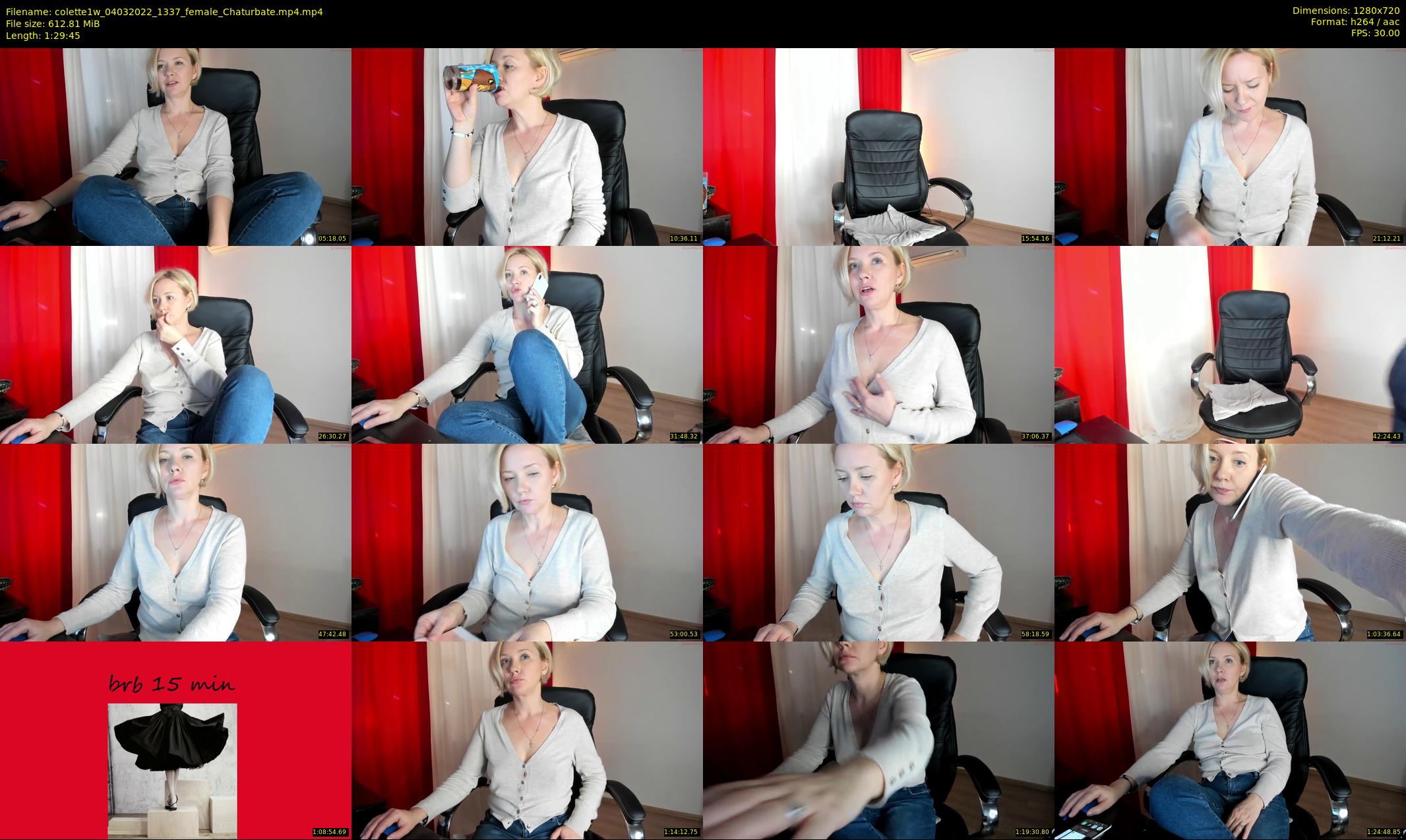 colette1w — 90 minute Chaturbate female cam show recording, 720p, Mar 4, 2022