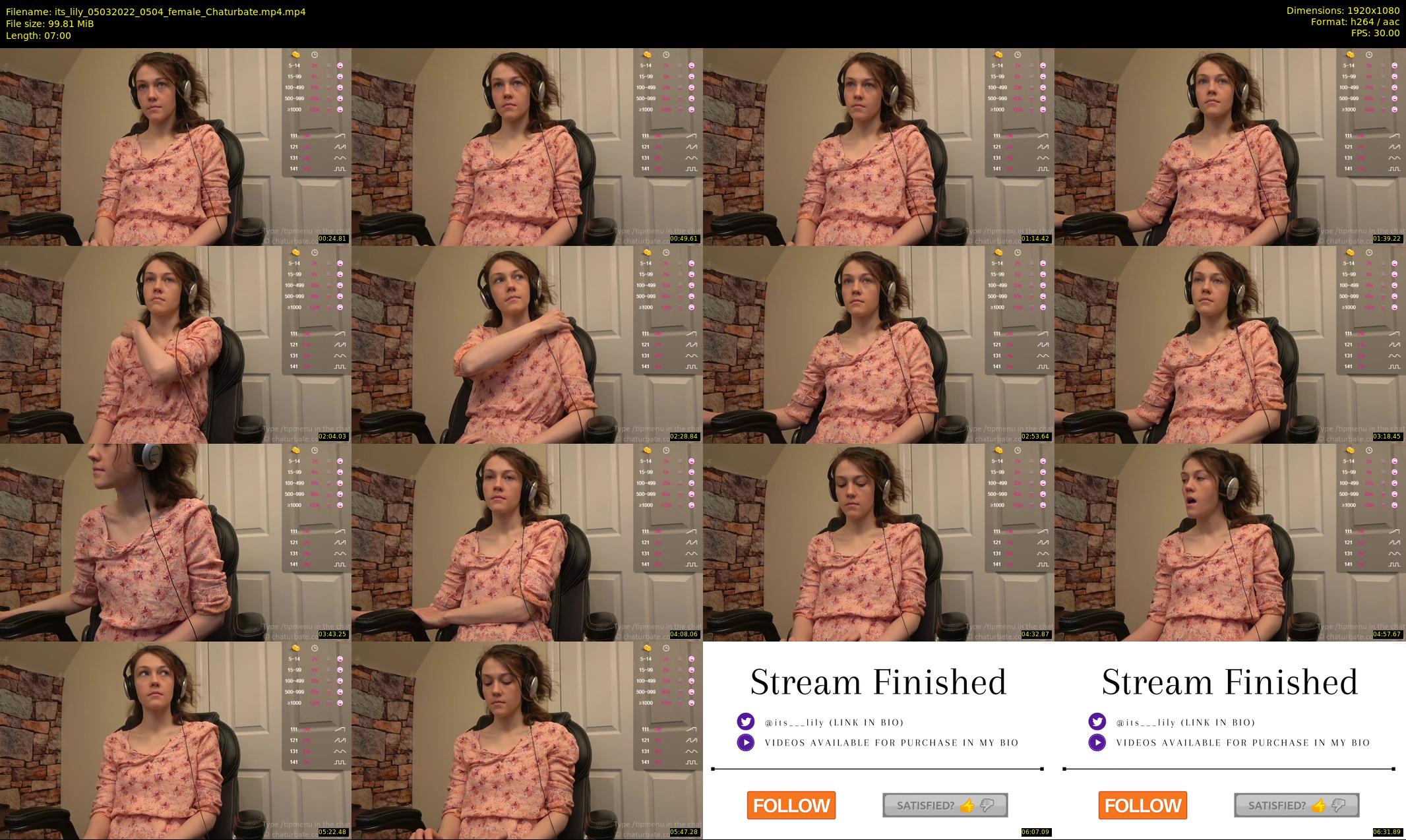 its_lily — 7 minute Chaturbate female cam show recording, 1080p, Mar 5, 2022