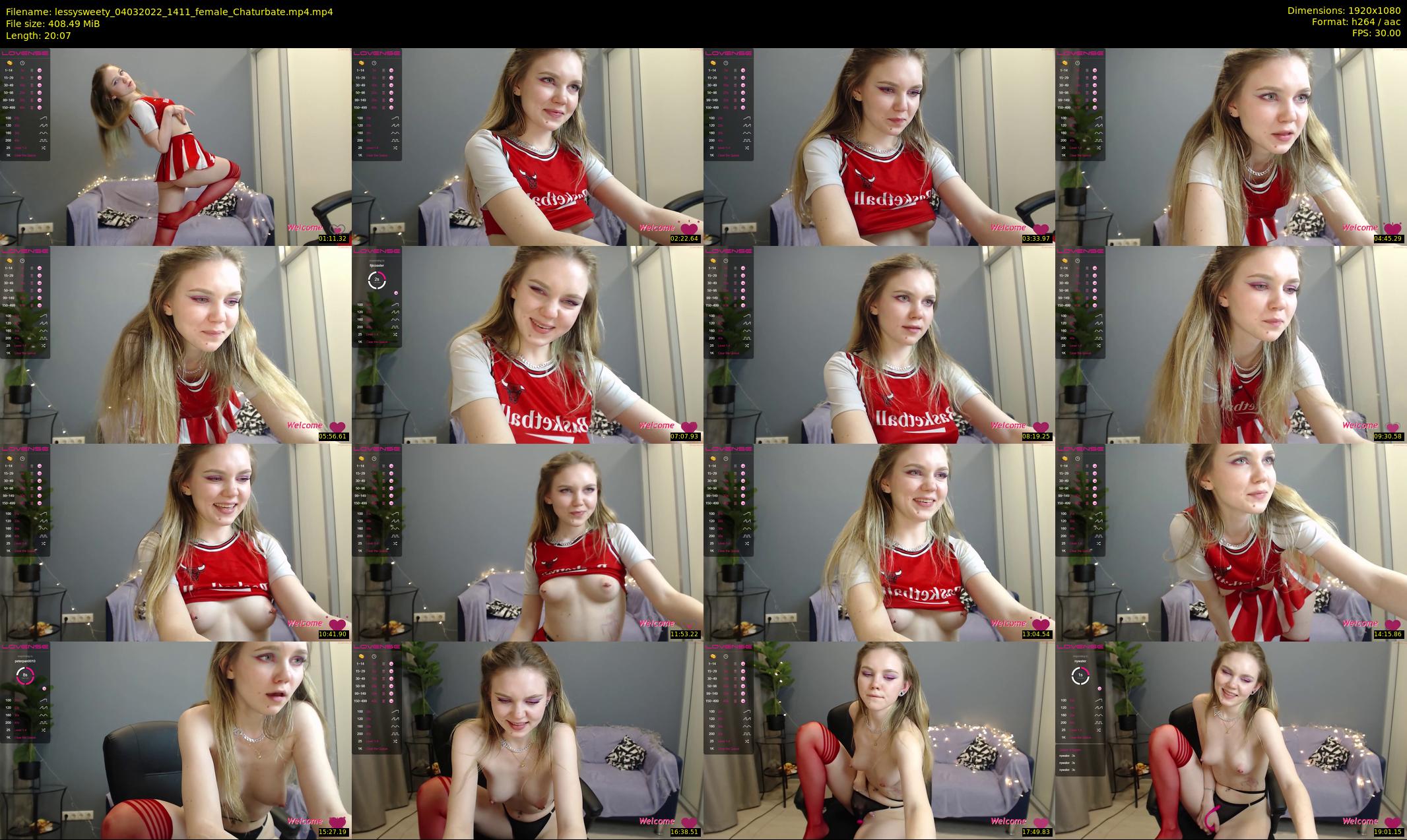 lessysweety — 21 minute Chaturbate female cam show recording, 1080p, Mar 4, 2022
