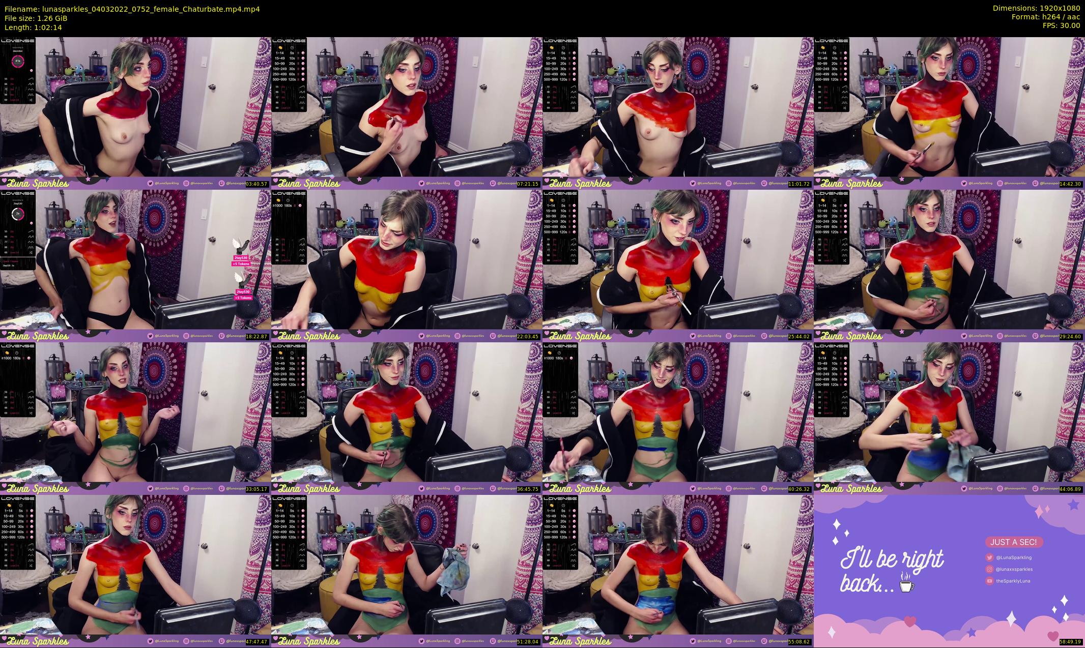 lunasparkles — 63 minute Chaturbate female cam show recording, 1080p, Mar 4, 2022