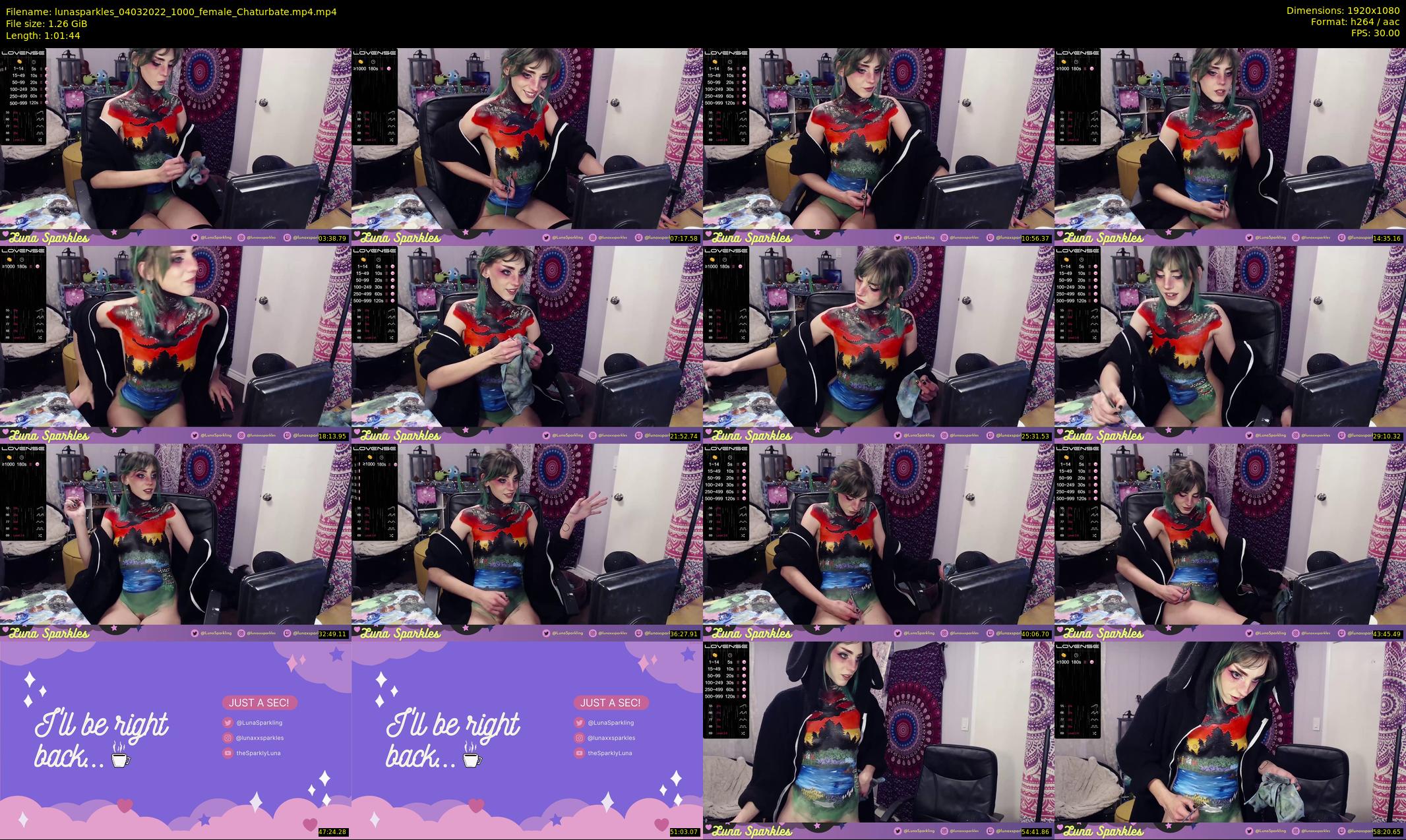 lunasparkles — 62 minute Chaturbate female cam show recording, 1080p, Mar 4, 2022