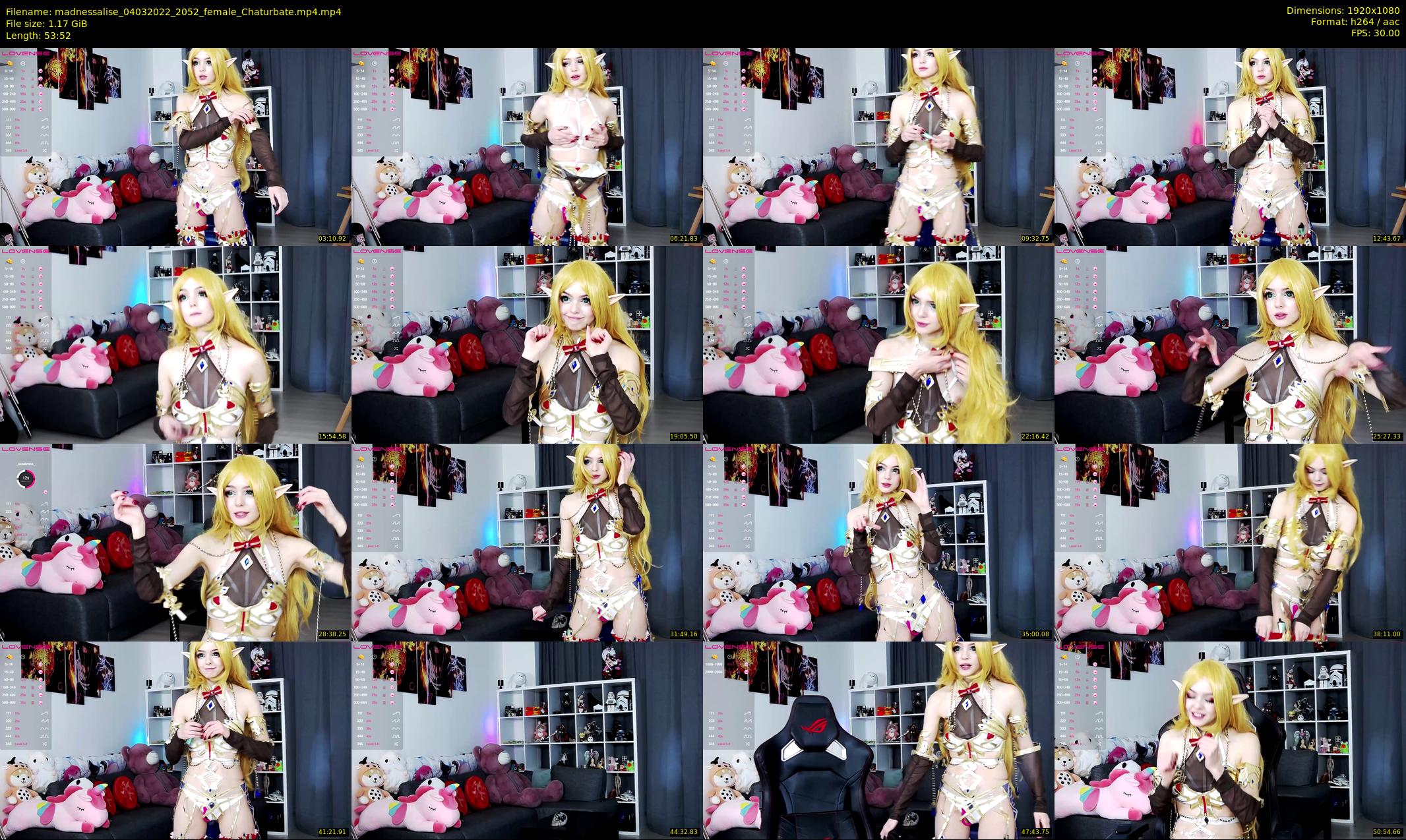 madnessalise — 54 minute Chaturbate female cam show recording, 1080p, Mar 4, 2022