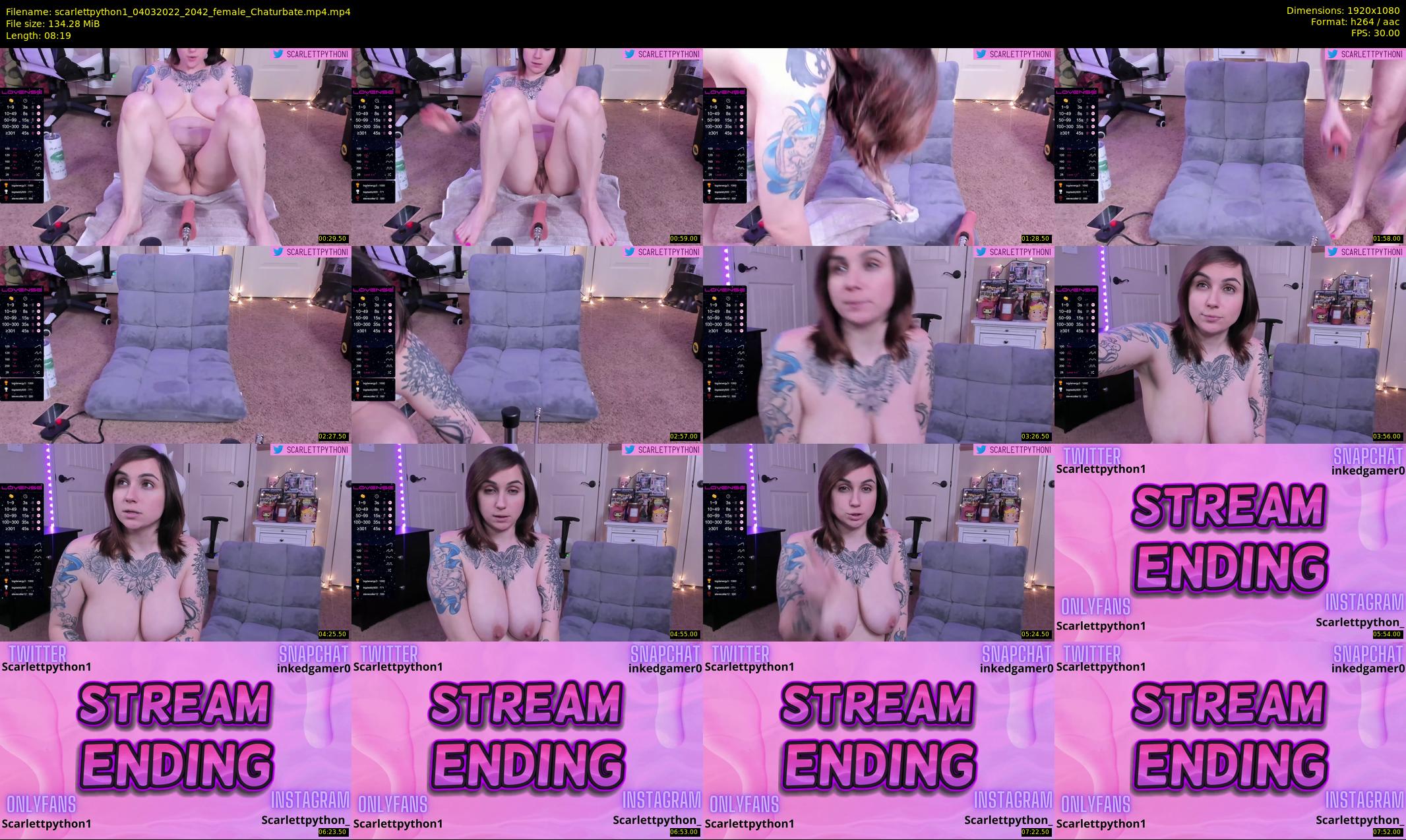 scarlettpython1 — 9 minute Chaturbate female cam show recording, 1080p, Mar 4, 2022