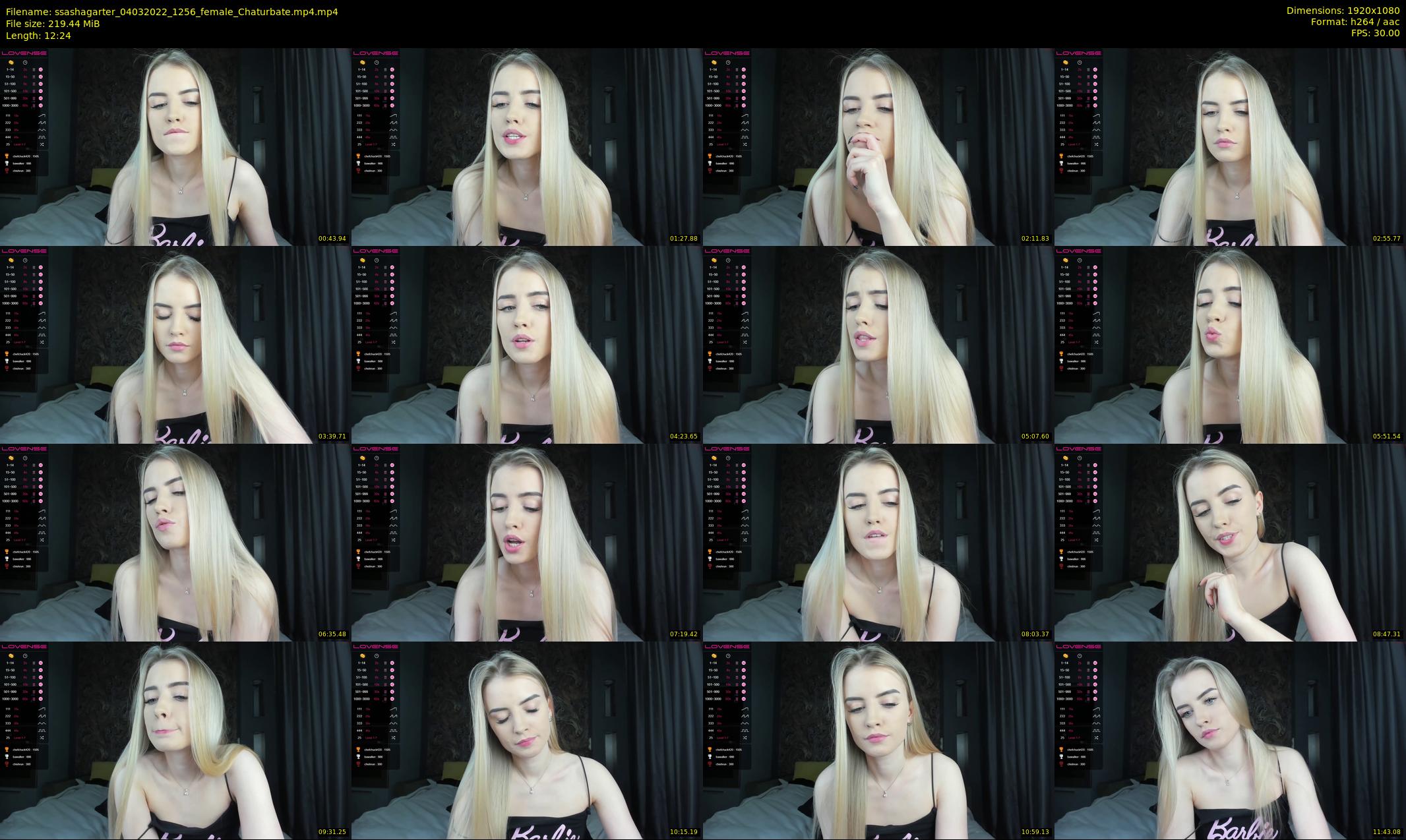 ssashagarter — 13 minute Chaturbate female cam show recording, 1080p, Mar 4, 2022