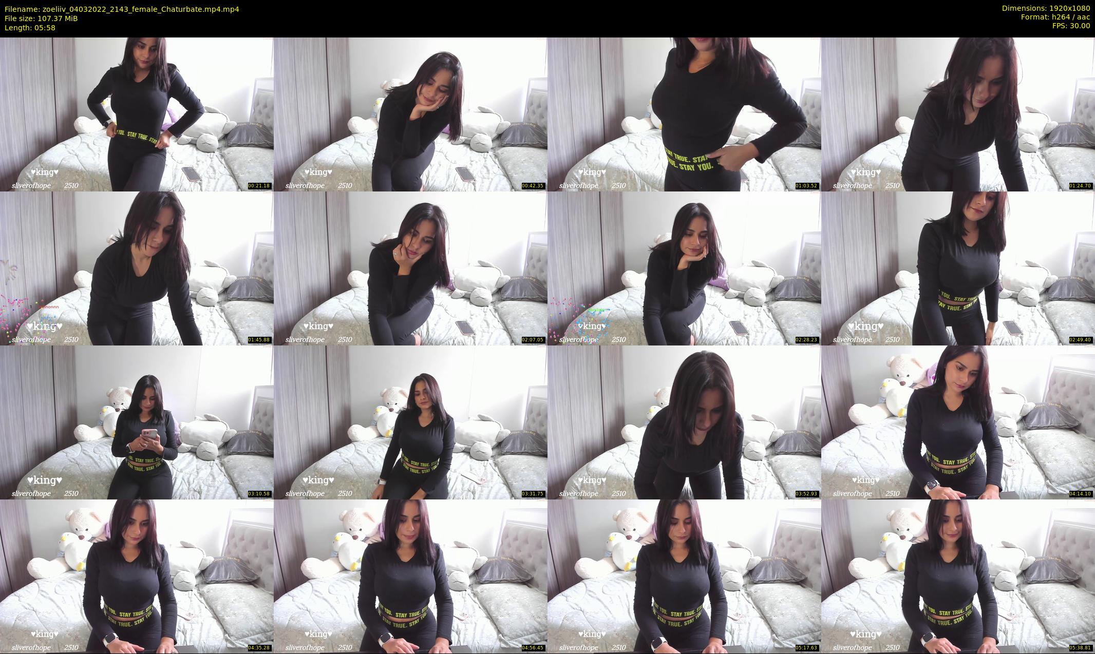 zoeliiv — 6 minute Chaturbate female cam show recording, 1080p, Mar 4, 2022