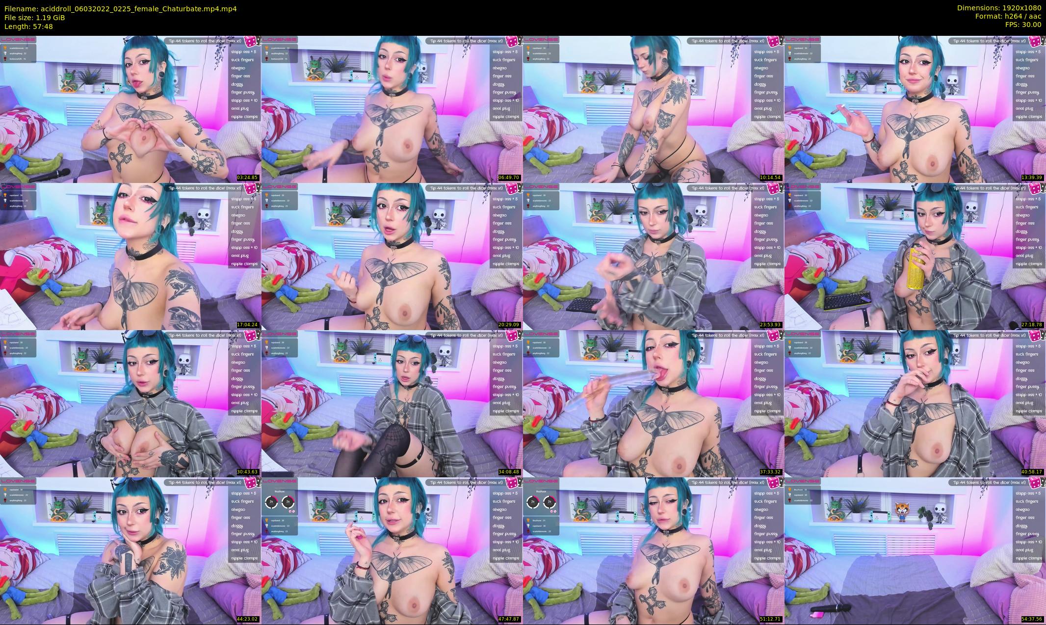 aciddroll — 58 minute Chaturbate female cam show recording, 1080p, Mar 6, 2022
