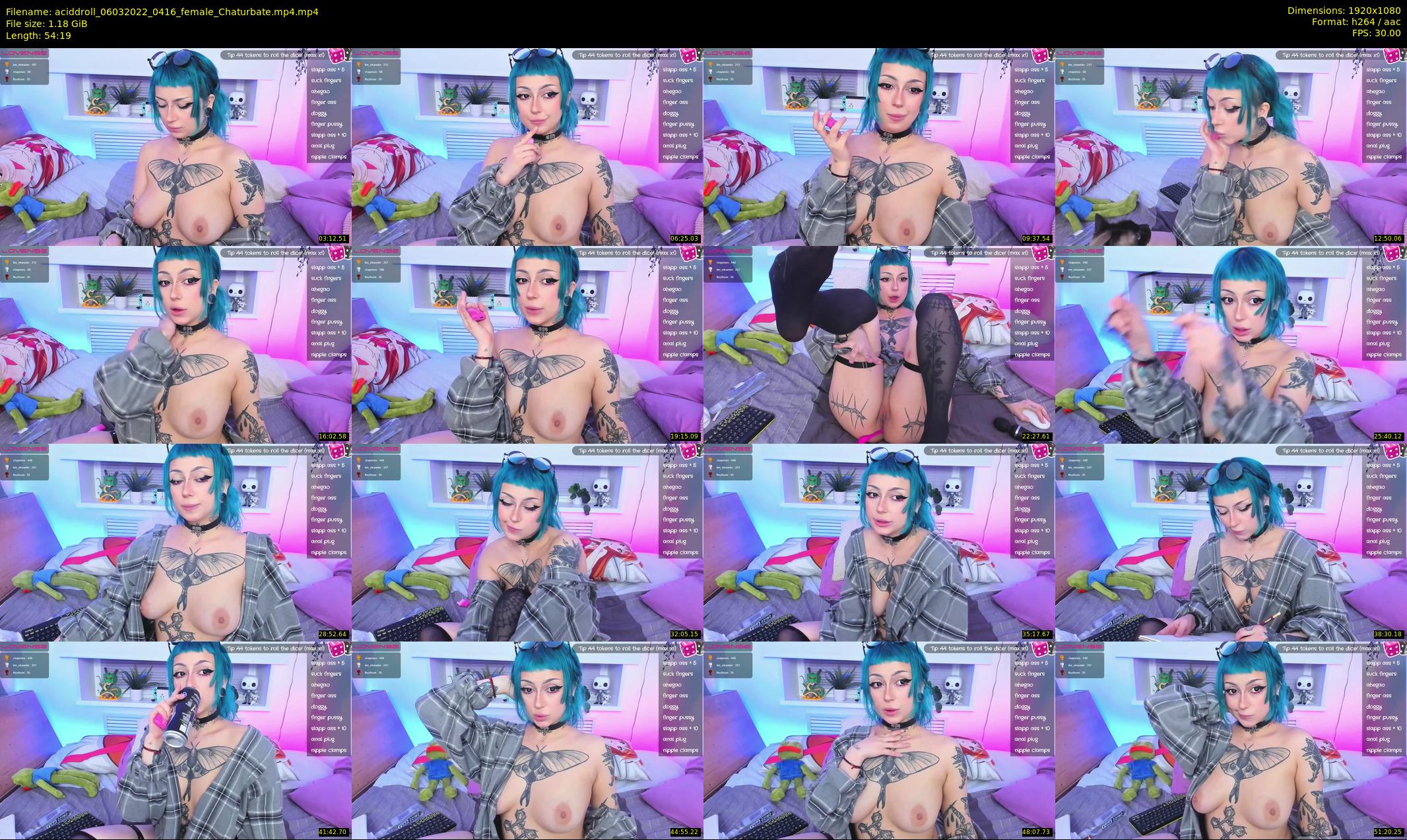 aciddroll — 55 minute Chaturbate female cam show recording, 1080p, Mar 6, 2022