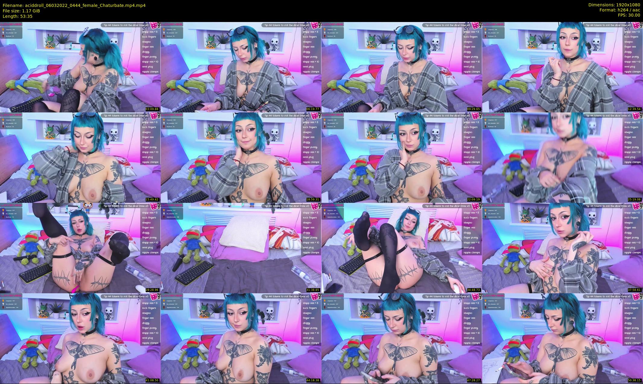 aciddroll — 54 minute Chaturbate female cam show recording, 1080p, Mar 6, 2022