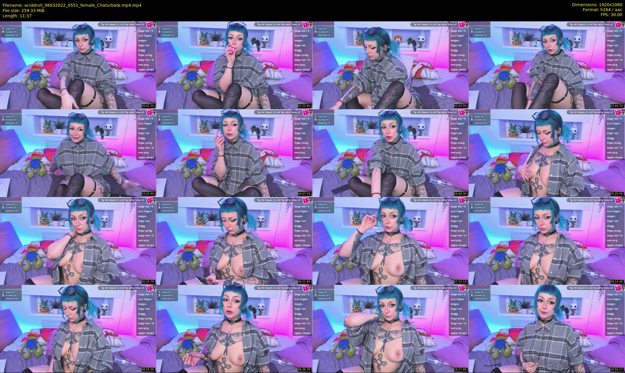 aciddroll — 12 minute Chaturbate female cam show recording, 1080p, Mar 6, 2022