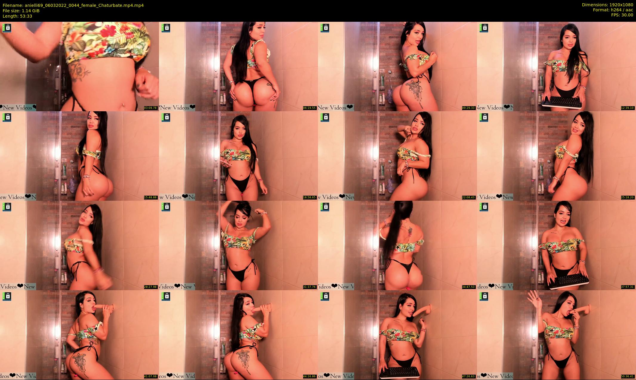 anielli69 — 54 minute Chaturbate female cam show recording, 1080p, Mar 6, 2022