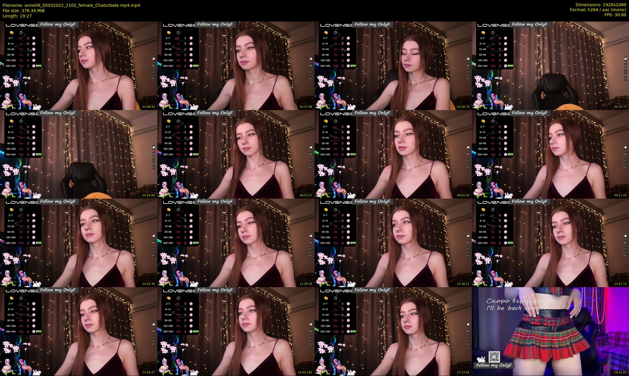 annelitt — 20 minute Chaturbate female cam show recording, 1080p, Mar 5, 2022