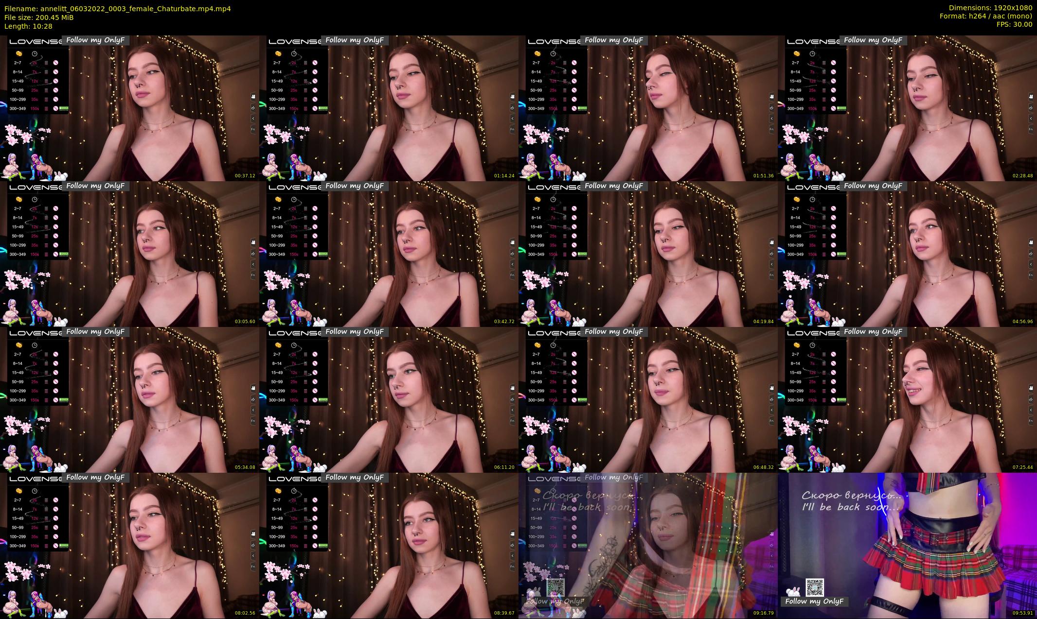 annelitt — 11 minute Chaturbate female cam show recording, 1080p, Mar 6, 2022