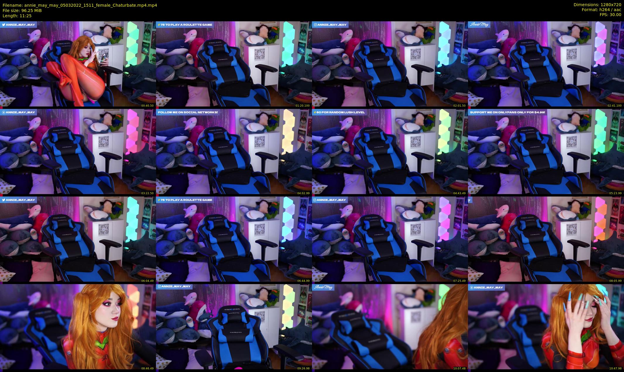 annie_may_may — 12 minute Chaturbate female cam show recording, 720p, Mar 5, 2022