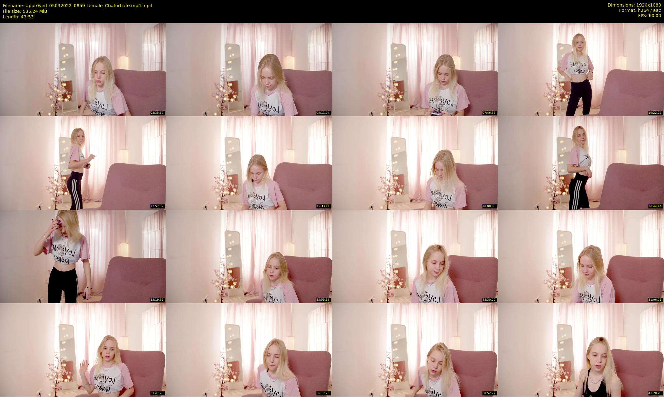 appr0ved — 44 minute Chaturbate female cam show recording, 1080p, Mar 5, 2022