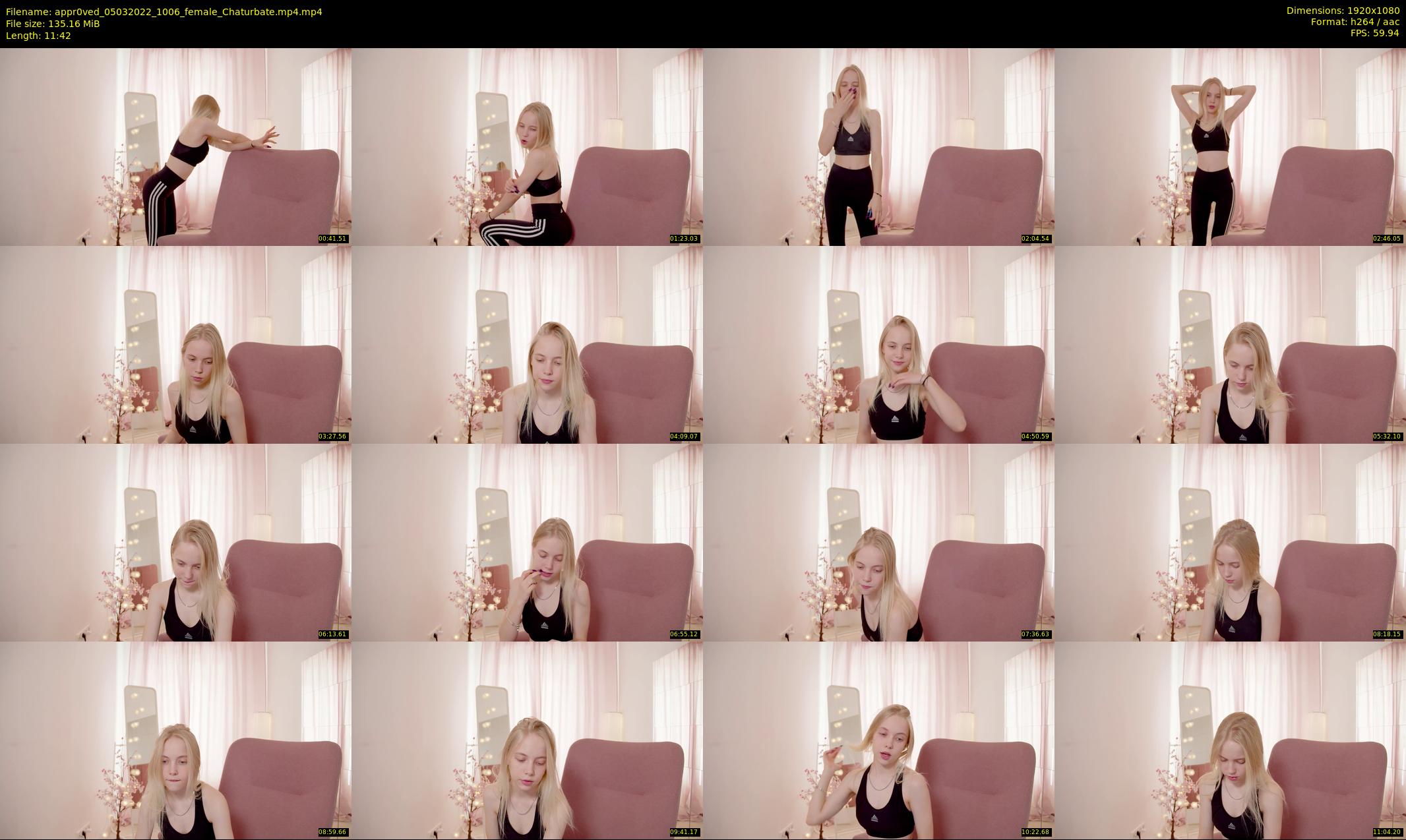 appr0ved — 12 minute Chaturbate female cam show recording, 1080p, Mar 5, 2022