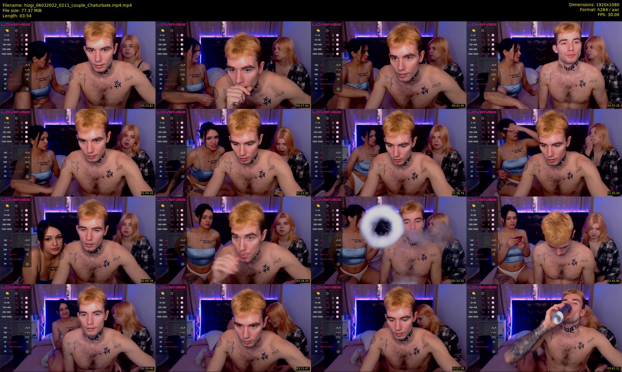 hizgi — 4 minute Chaturbate couple cam show recording, 1080p, Mar 6, 2022