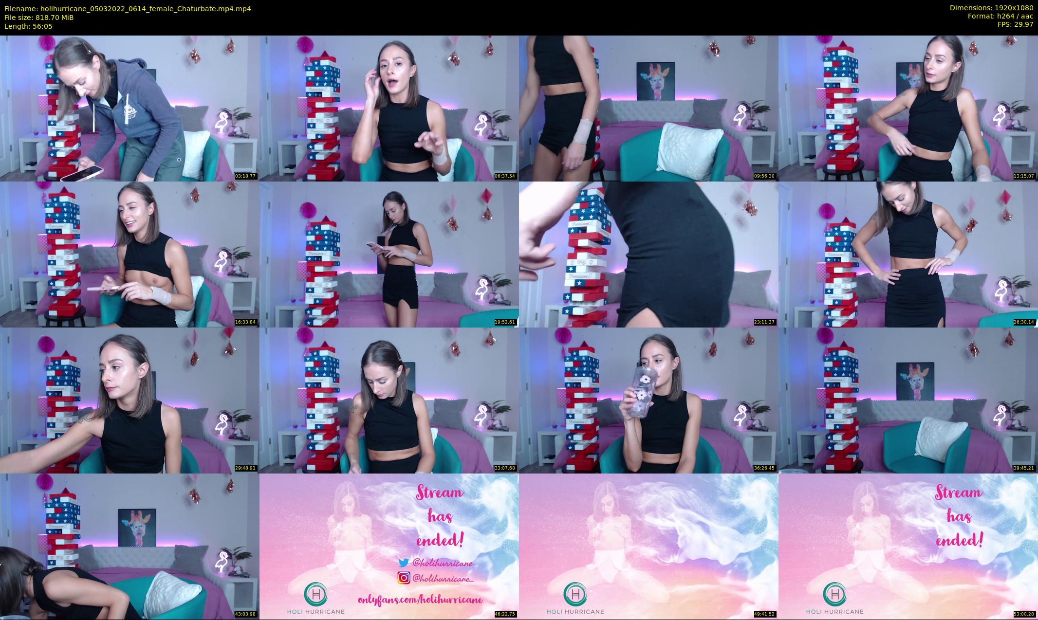 holihurricane — 57 minute Chaturbate female cam show recording, 1080p, Mar 5, 2022