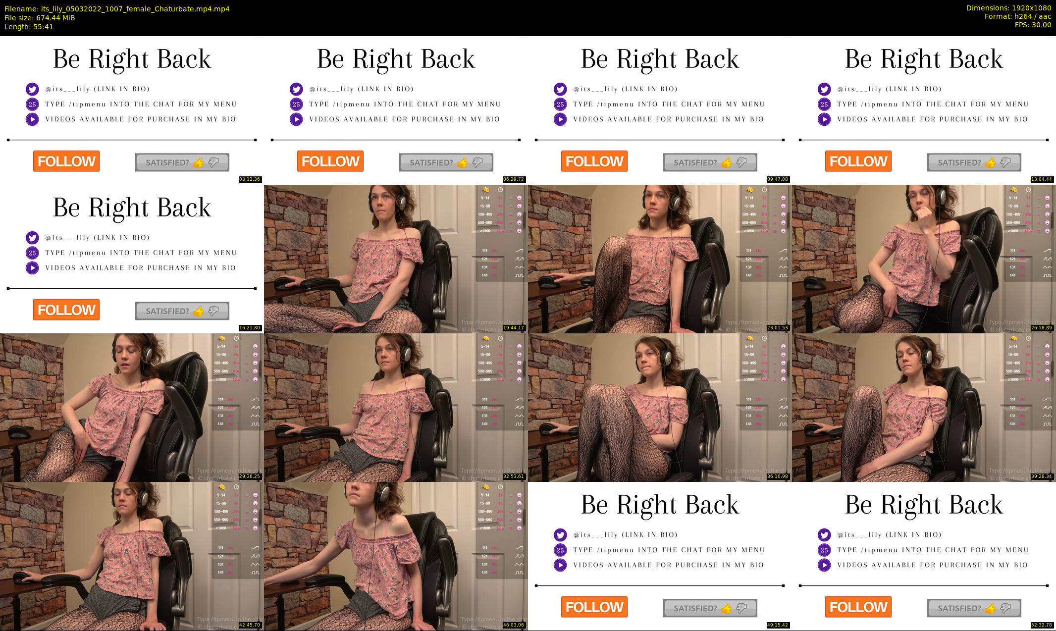 its_lily — 56 minute Chaturbate female cam show recording, 1080p, Mar 5, 2022