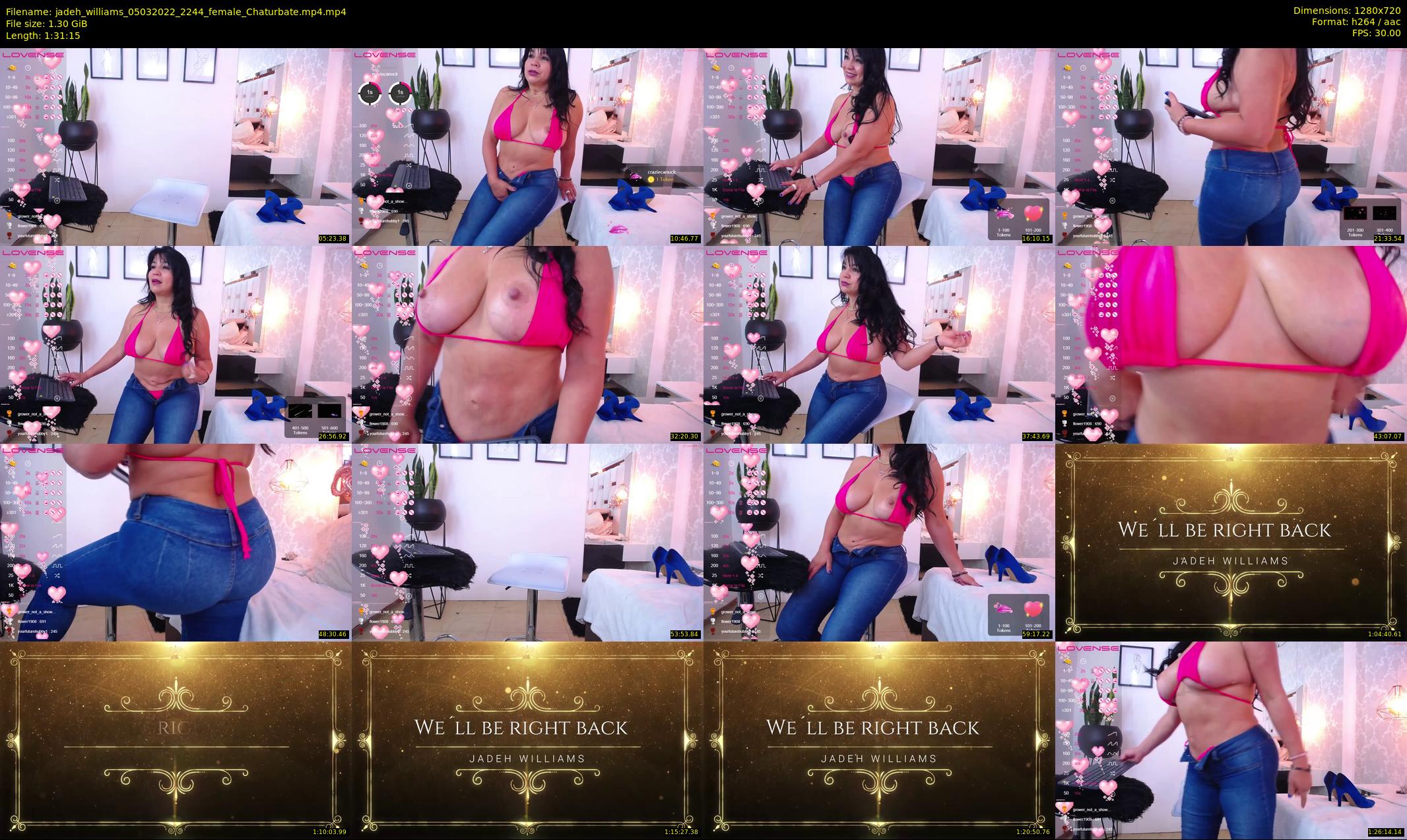 jadeh_williams — 92 minute Chaturbate female cam show recording, 720p, Mar 5, 2022