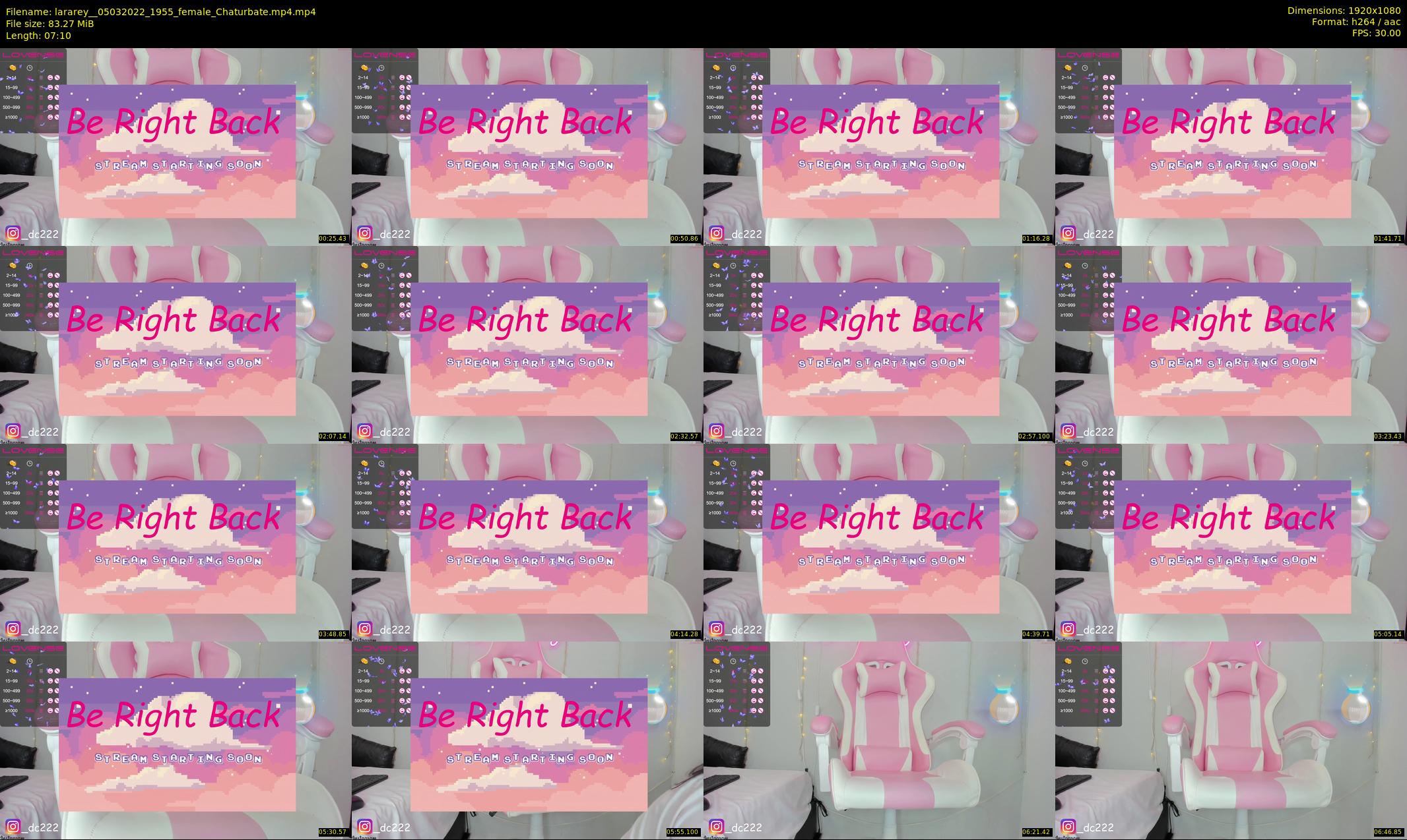 lararey_ — 8 minute Chaturbate female cam show recording, 1080p, Mar 5, 2022