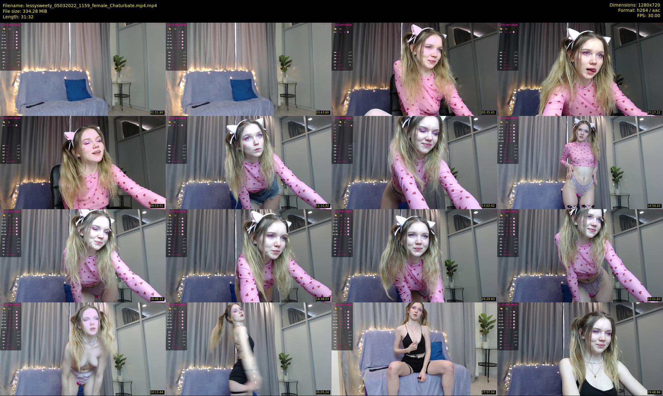lessysweety — 32 minute Chaturbate female cam show recording, 720p, Mar 5, 2022