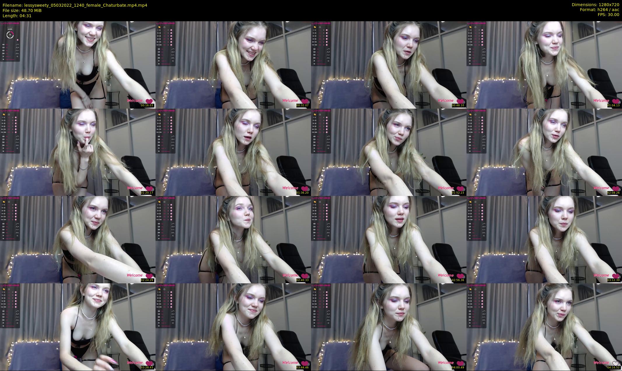 lessysweety — 5 minute Chaturbate female cam show recording, 720p, Mar 5, 2022