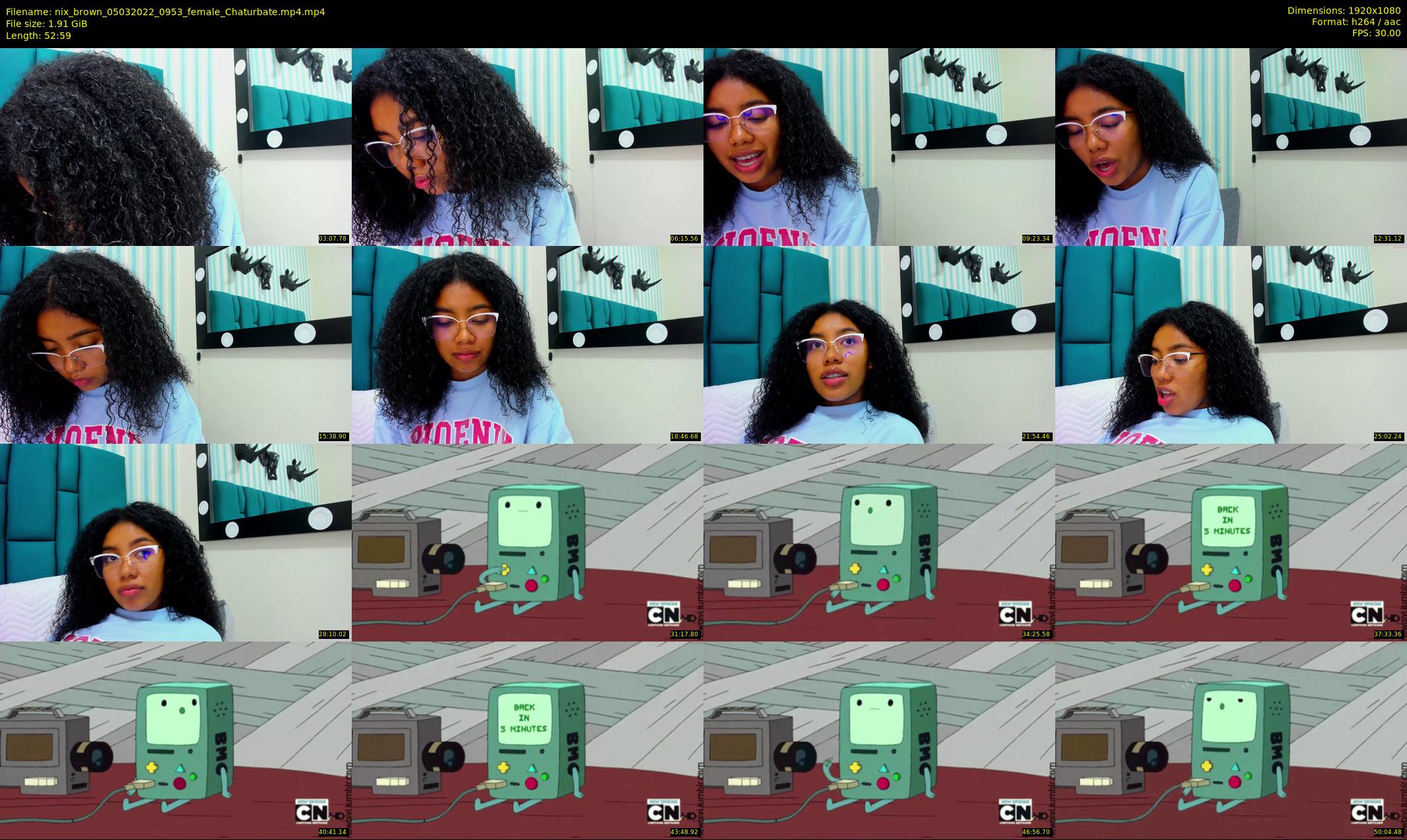 nix_brown — 53 minute Chaturbate female cam show recording, 1080p, Mar 5, 2022