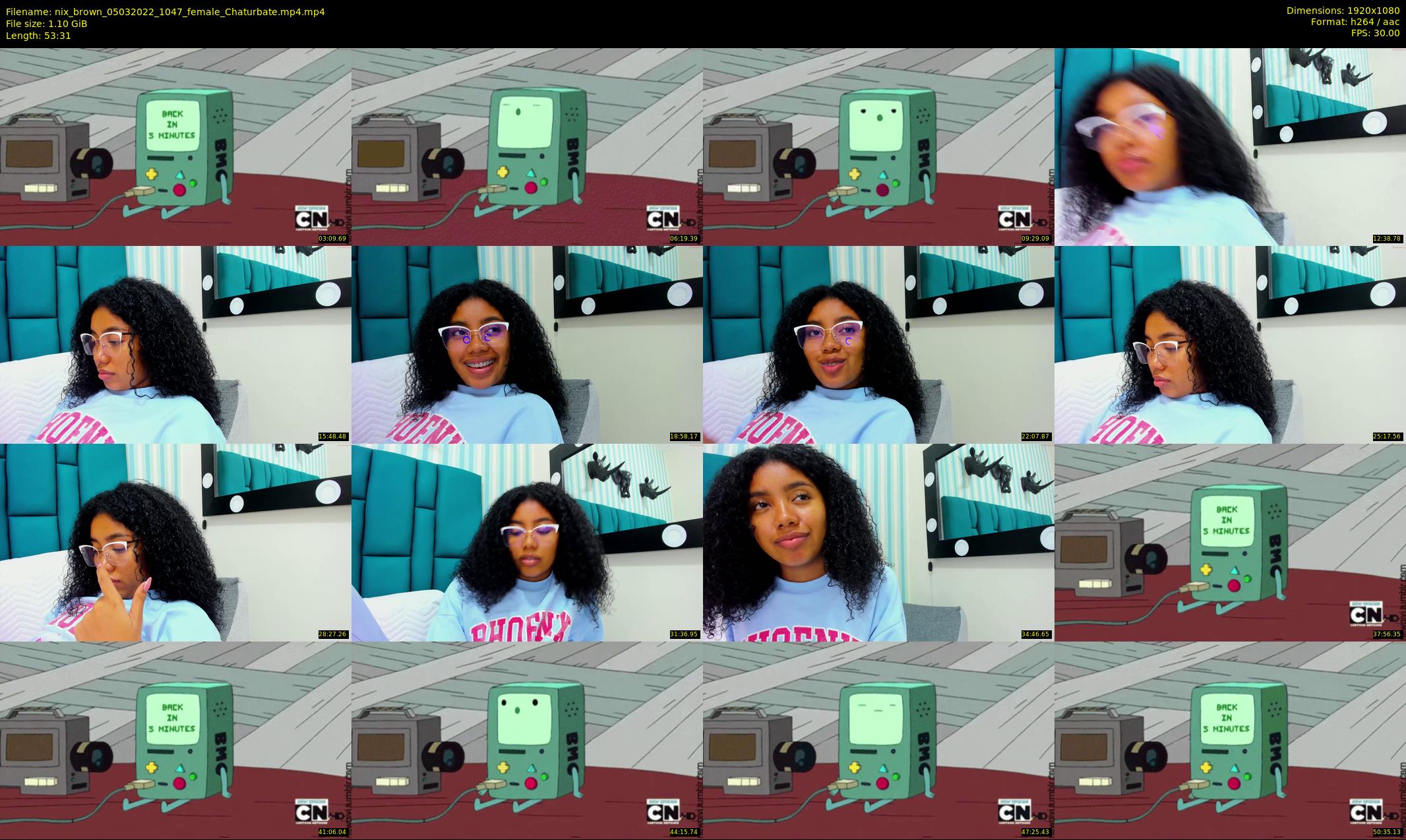 nix_brown — 54 minute Chaturbate female cam show recording, 1080p, Mar 5, 2022