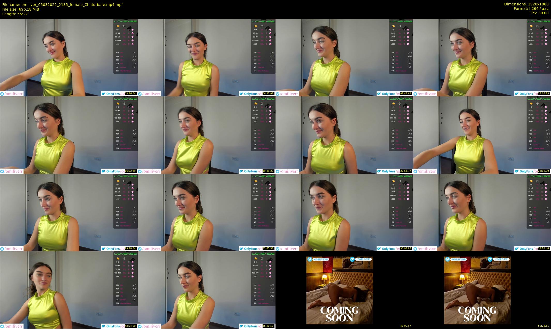 omiliver — 56 minute Chaturbate female cam show recording, 1080p, Mar 5, 2022
