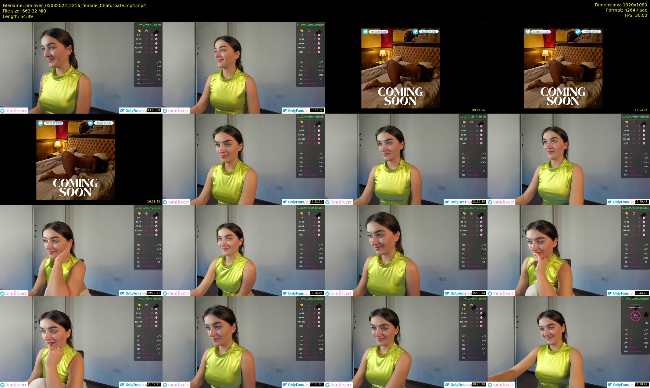 omiliver — 55 minute Chaturbate female cam show recording, 1080p, Mar 5, 2022