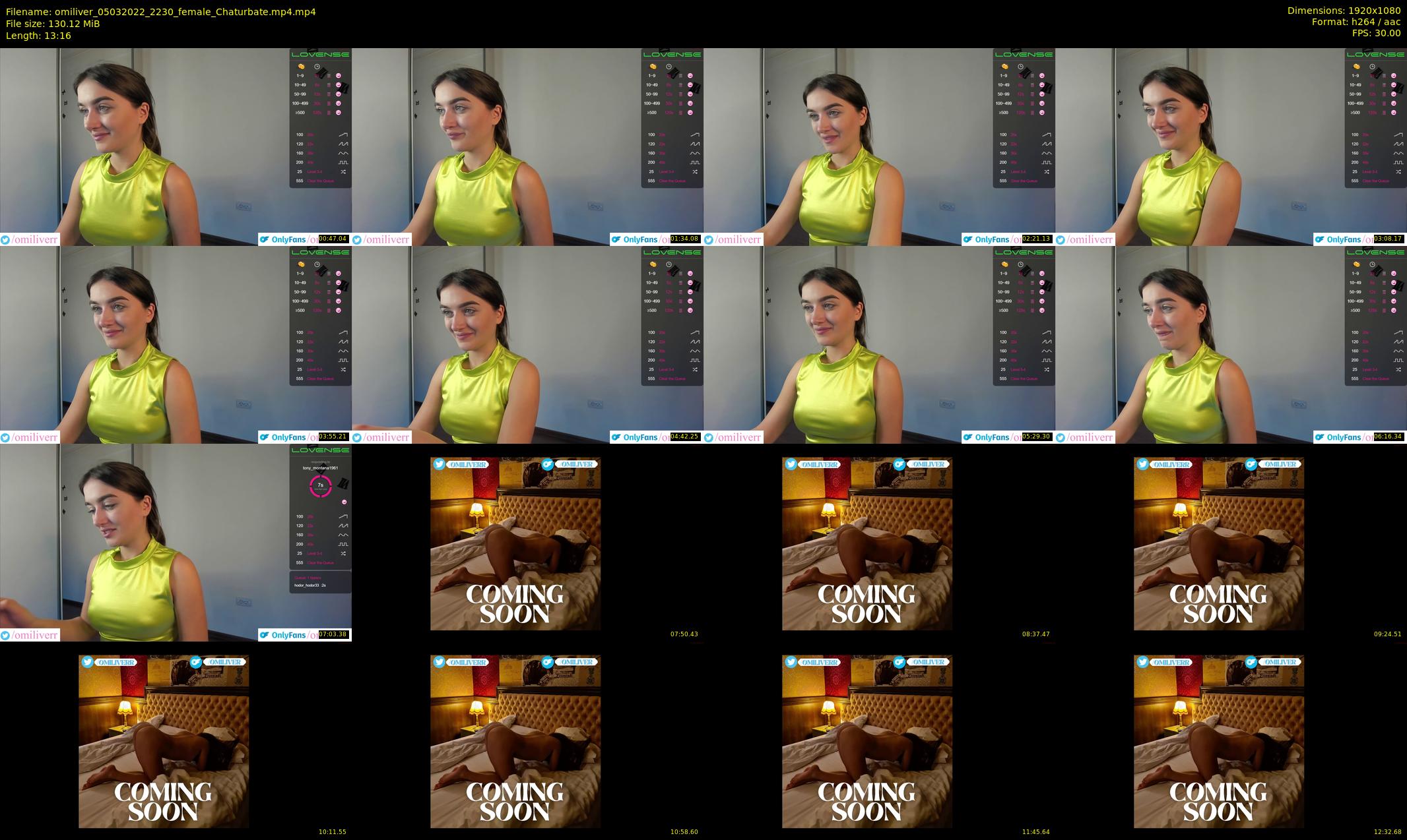 omiliver — 14 minute Chaturbate female cam show recording, 1080p, Mar 5, 2022