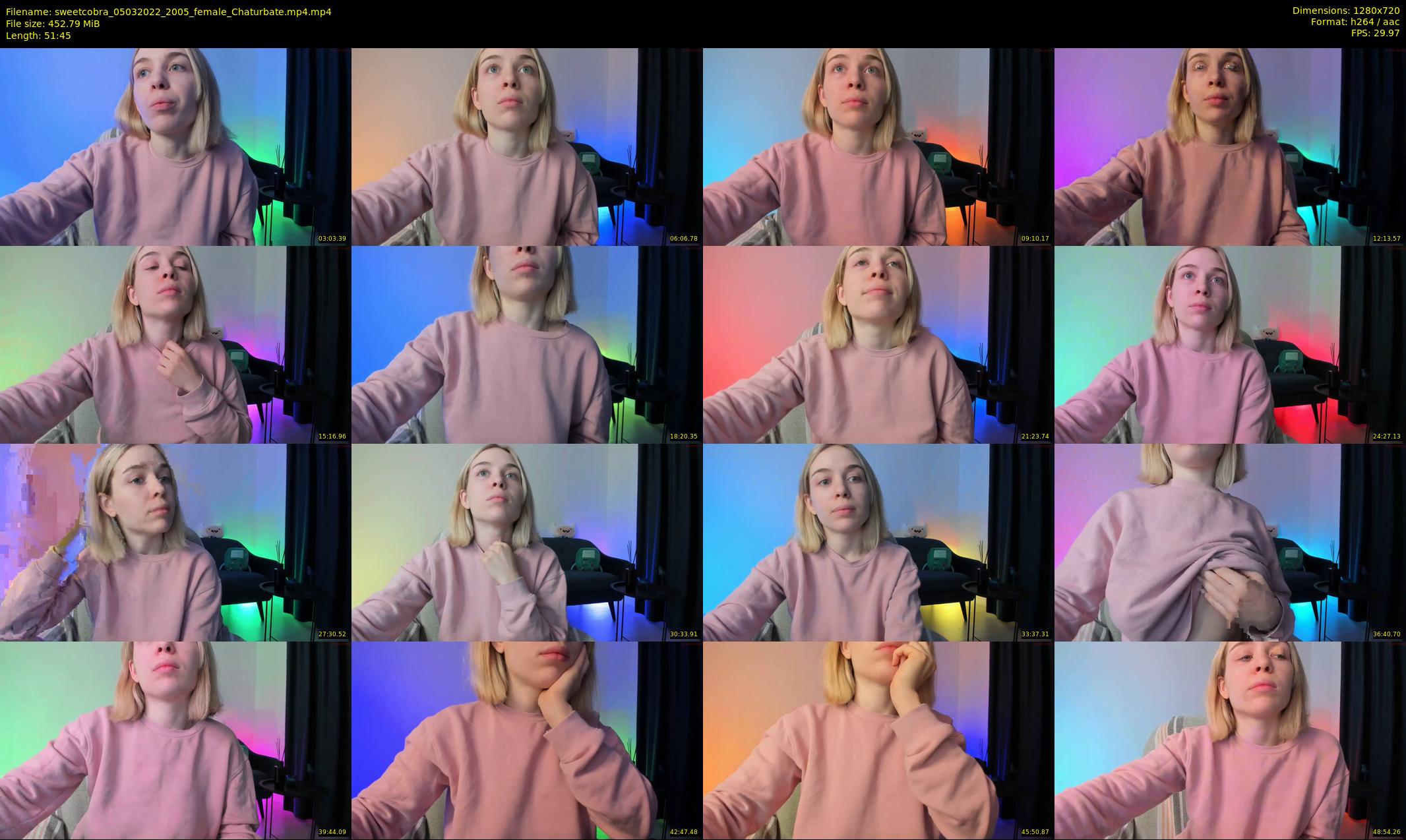 sweetcobra — 52 minute Chaturbate female cam show recording, 720p, Mar 5, 2022