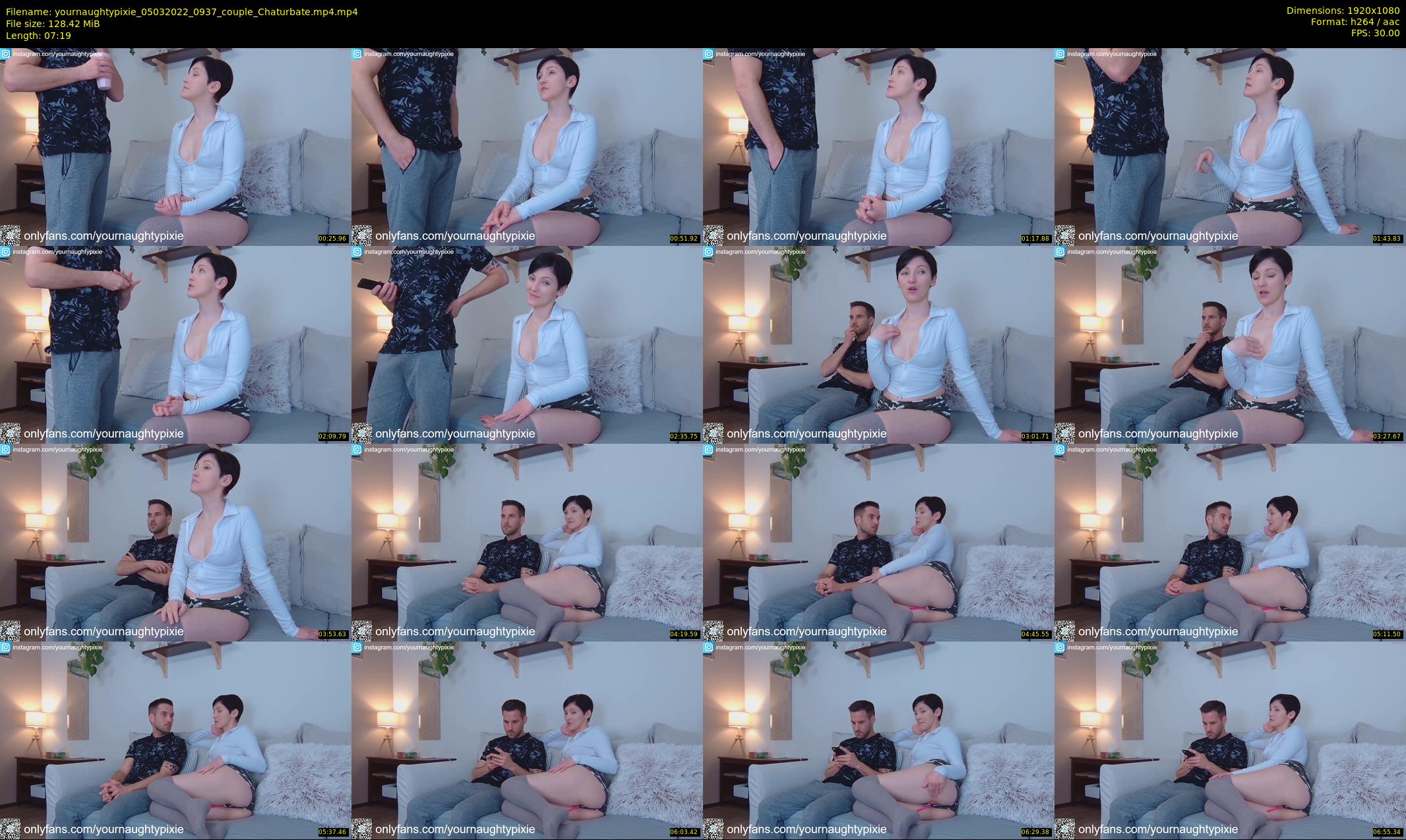 yournaughtypixie — 8 minute Chaturbate couple cam show recording, 1080p, Mar 5, 2022