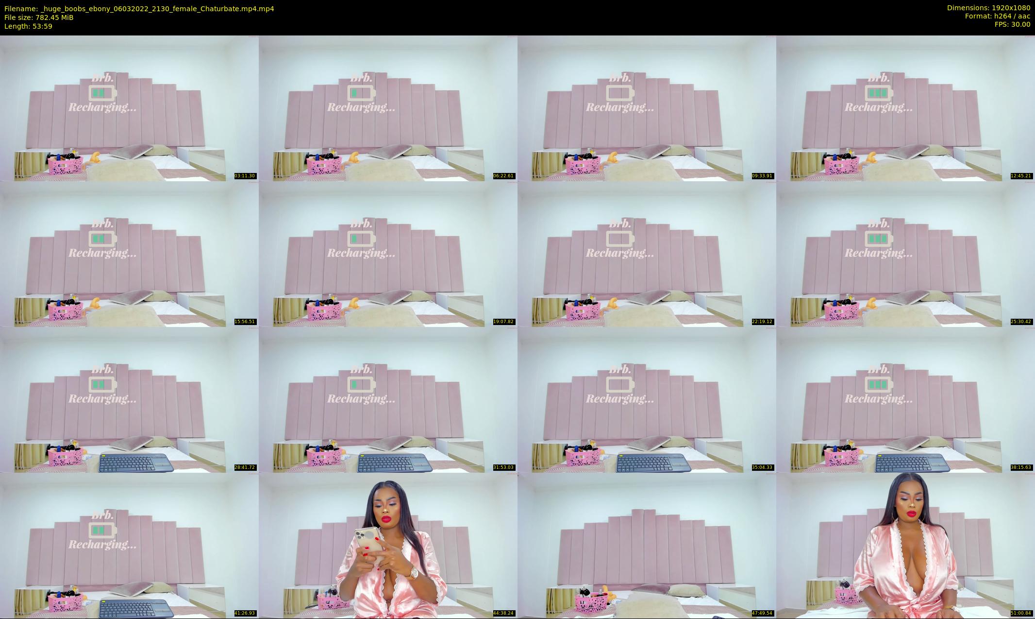 _huge_boobs_ebony — 54 minute Chaturbate female cam show recording, 1080p, Mar 6, 2022
