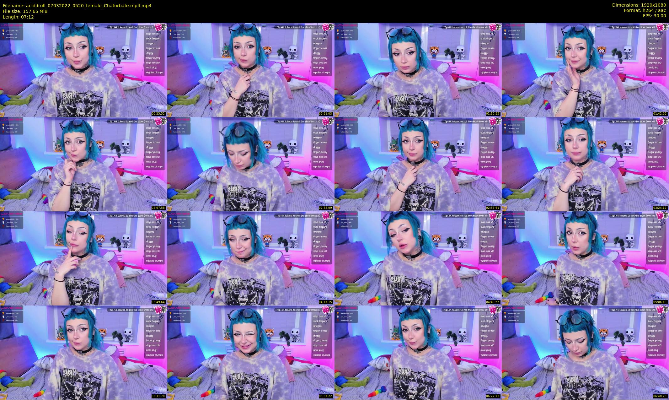 aciddroll — 8 minute Chaturbate female cam show recording, 1080p, Mar 7, 2022