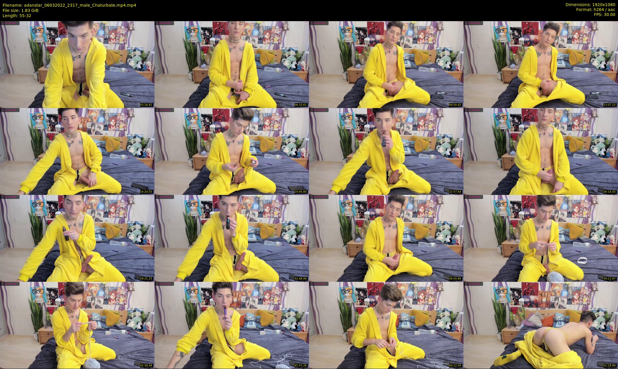 adanstar — 56 minute Chaturbate male cam show recording, 1080p, Mar 6, 2022