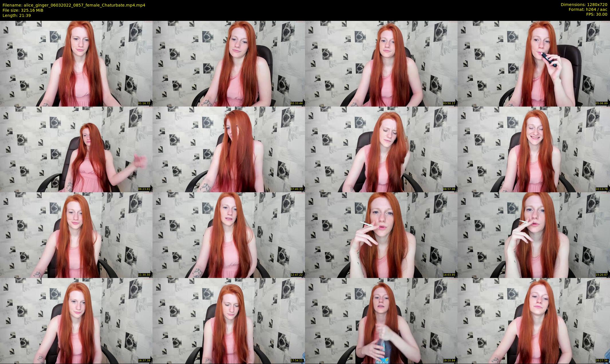 alice_ginger — 22 minute Chaturbate female cam show recording, 720p, Mar 6, 2022