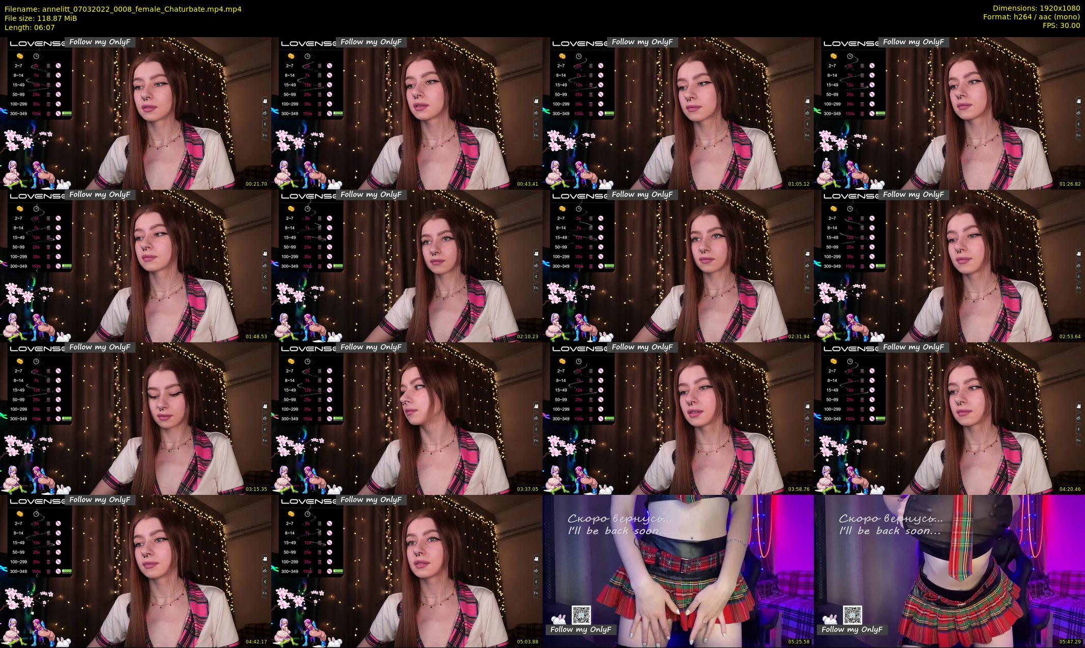annelitt — 7 minute Chaturbate female cam show recording, 1080p, Mar 7, 2022