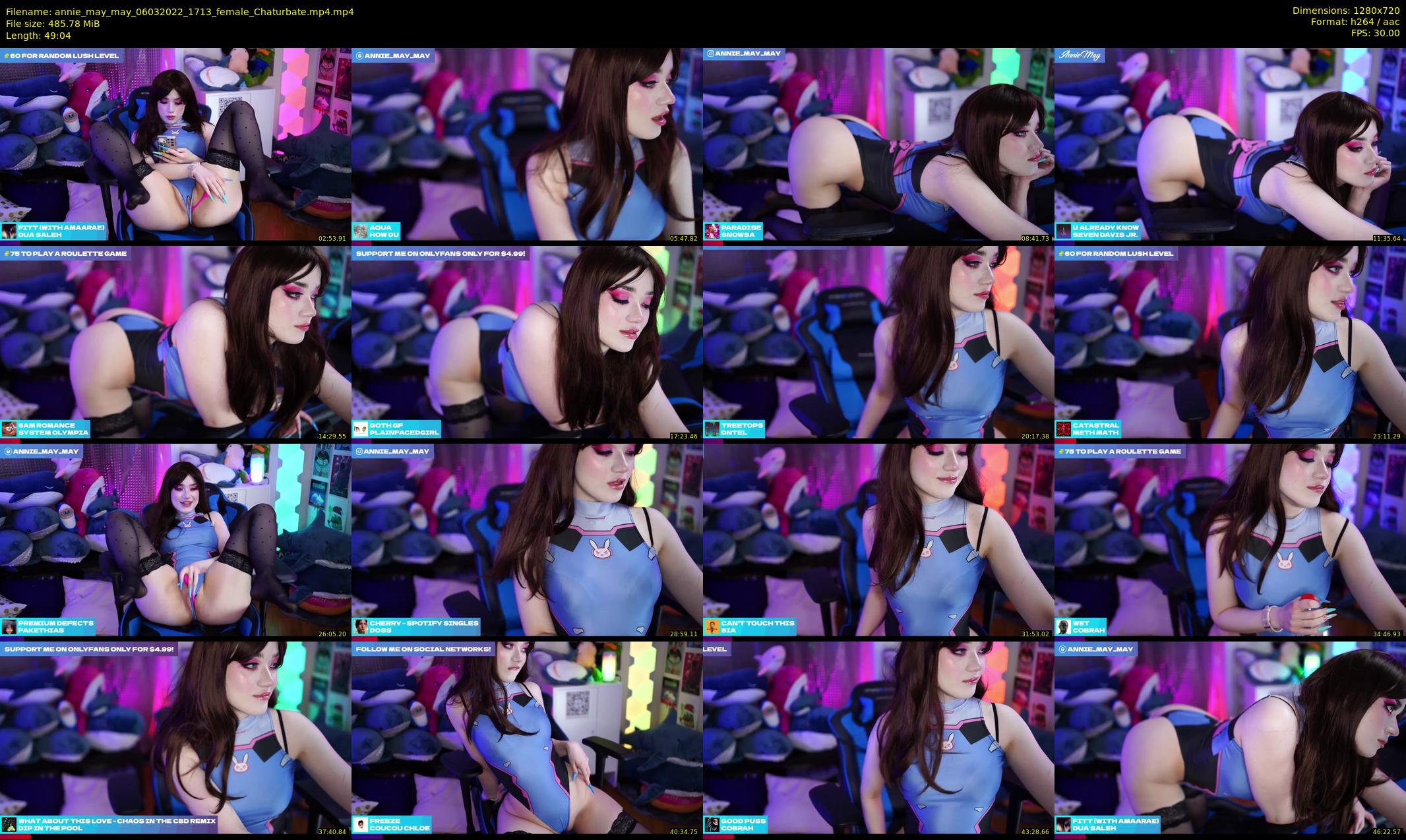 annie_may_may — 50 minute Chaturbate female cam show recording, 720p, Mar 6, 2022