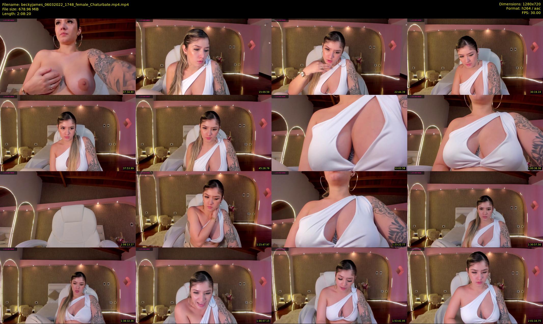 beckyjames — 129 minute Chaturbate female cam show recording, 720p, Mar 6, 2022